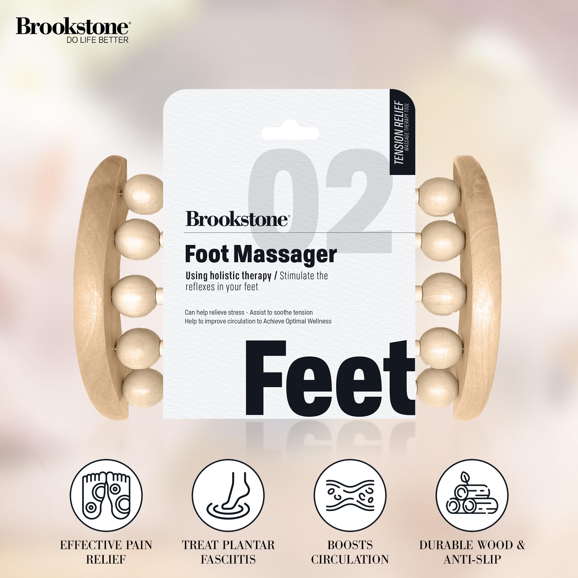 brookstone-wood-foot-massager-wooden-massage-roller-for-reflex-stimulation-stres image 2