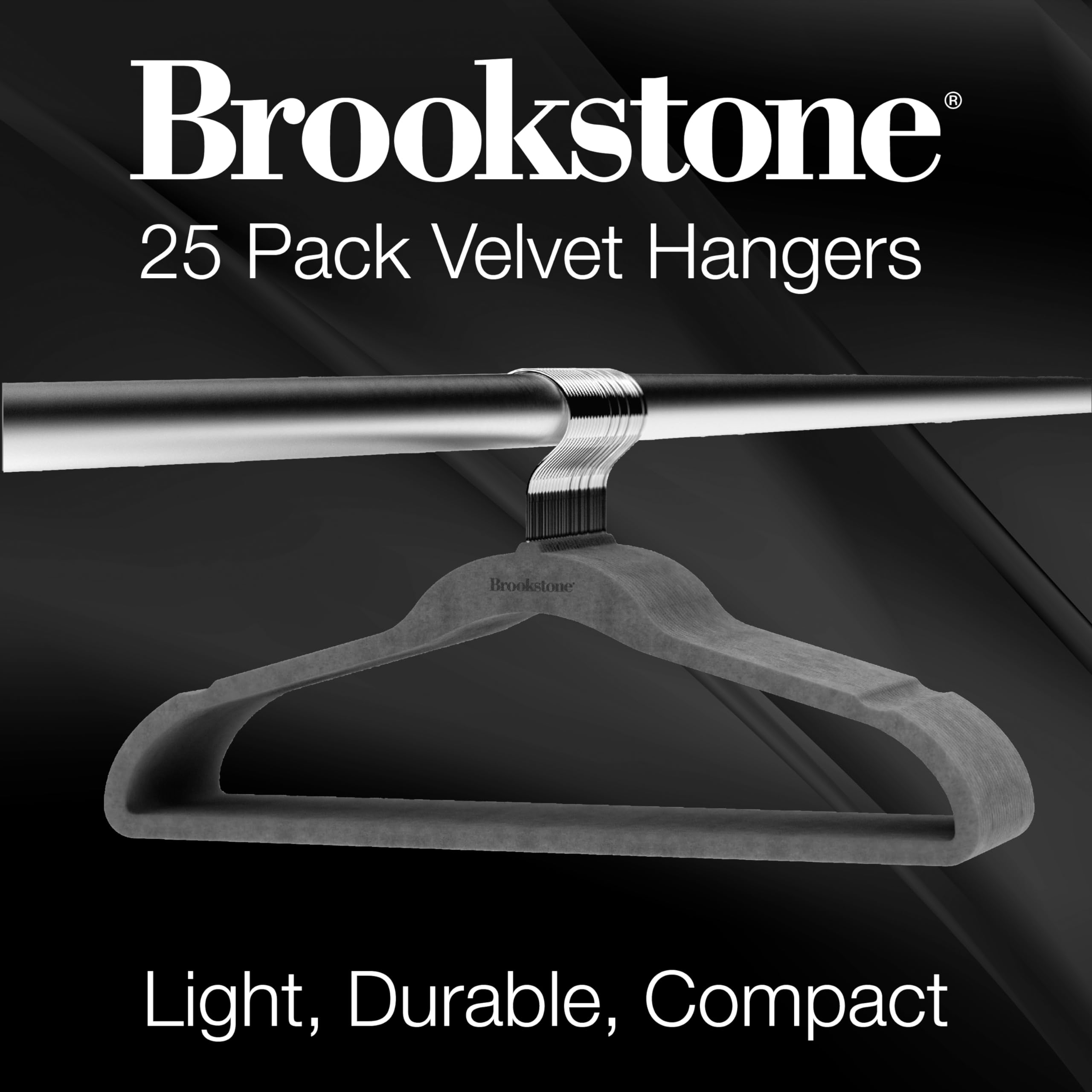 brookstone-velvet-hangers-25-pack-non-slip-360-swivel-hook-slim-durable-space-sa image 6