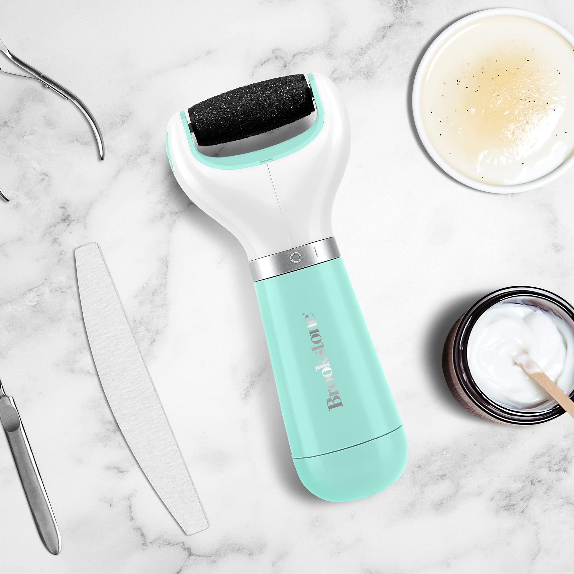 brookstone-electric-foot-callus-remover-diamond-micro-mineral-roller-battery-ope-2 image 3
