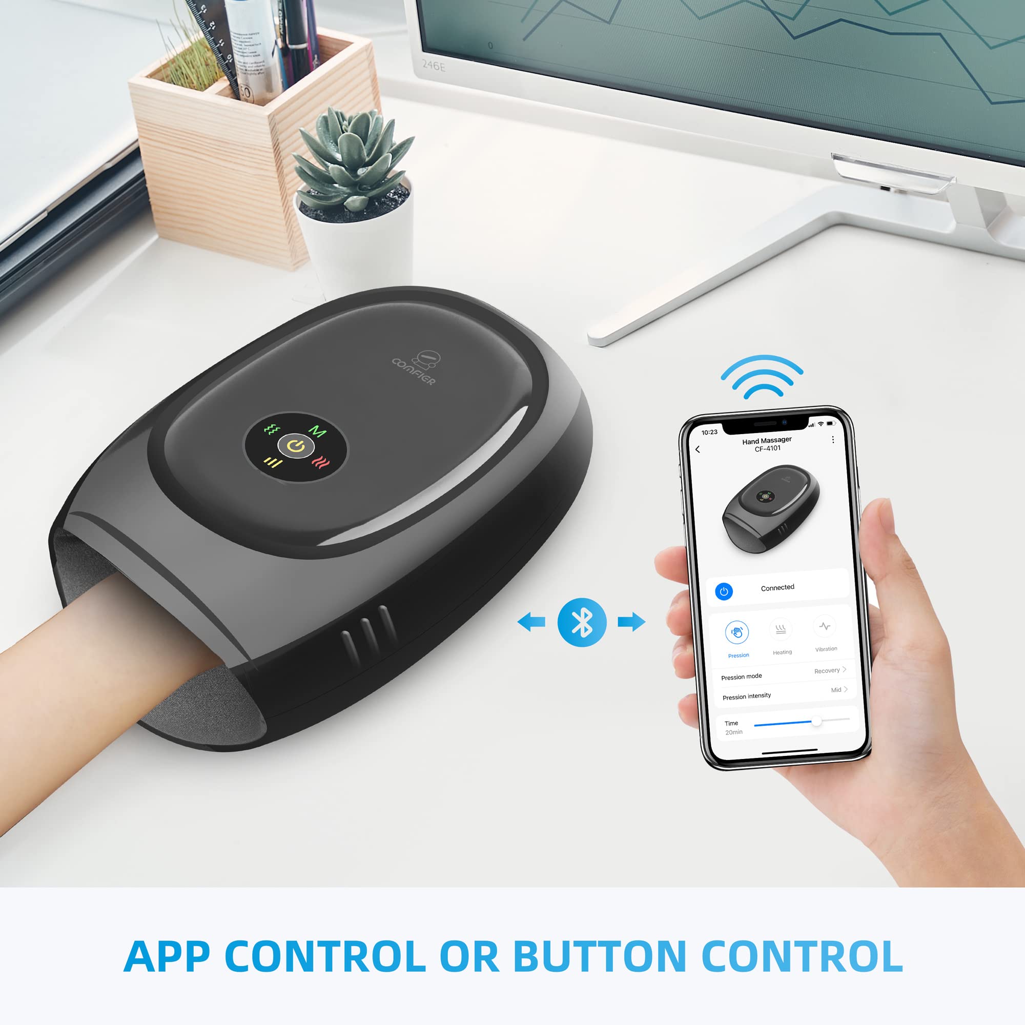 comfier-cordless-hand-massager-with-heat-and-compression-app-control-for-arthrit image 6