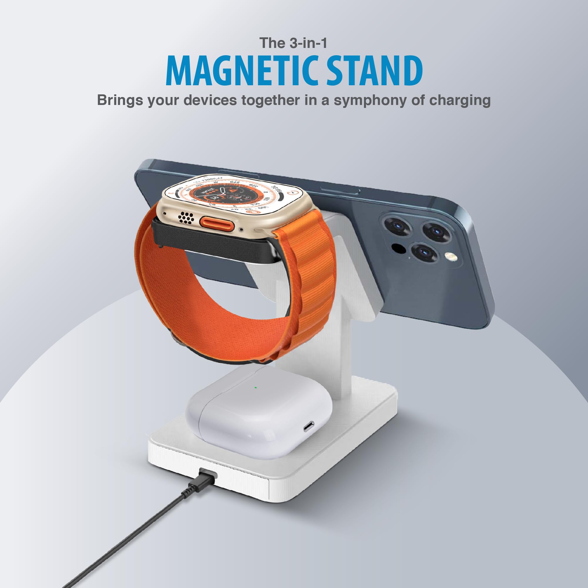 brookstone-3-in-1-wireless-charging-station-for-magsafe-with-18w-wall-charger-us image 3