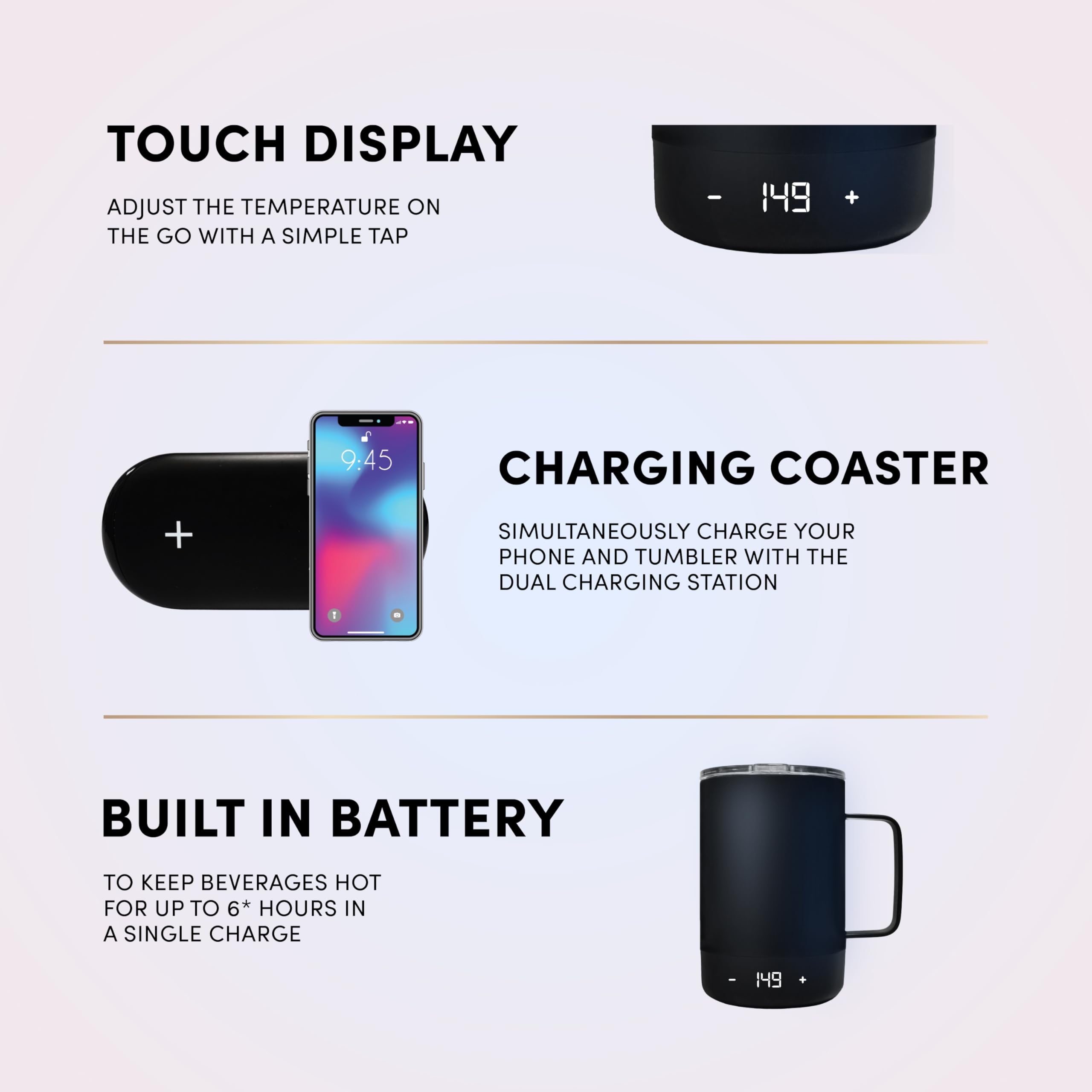 brookstone-smart-self-heating-travel-mug-wireless-phone-charging-station-11-oz-t image 5
