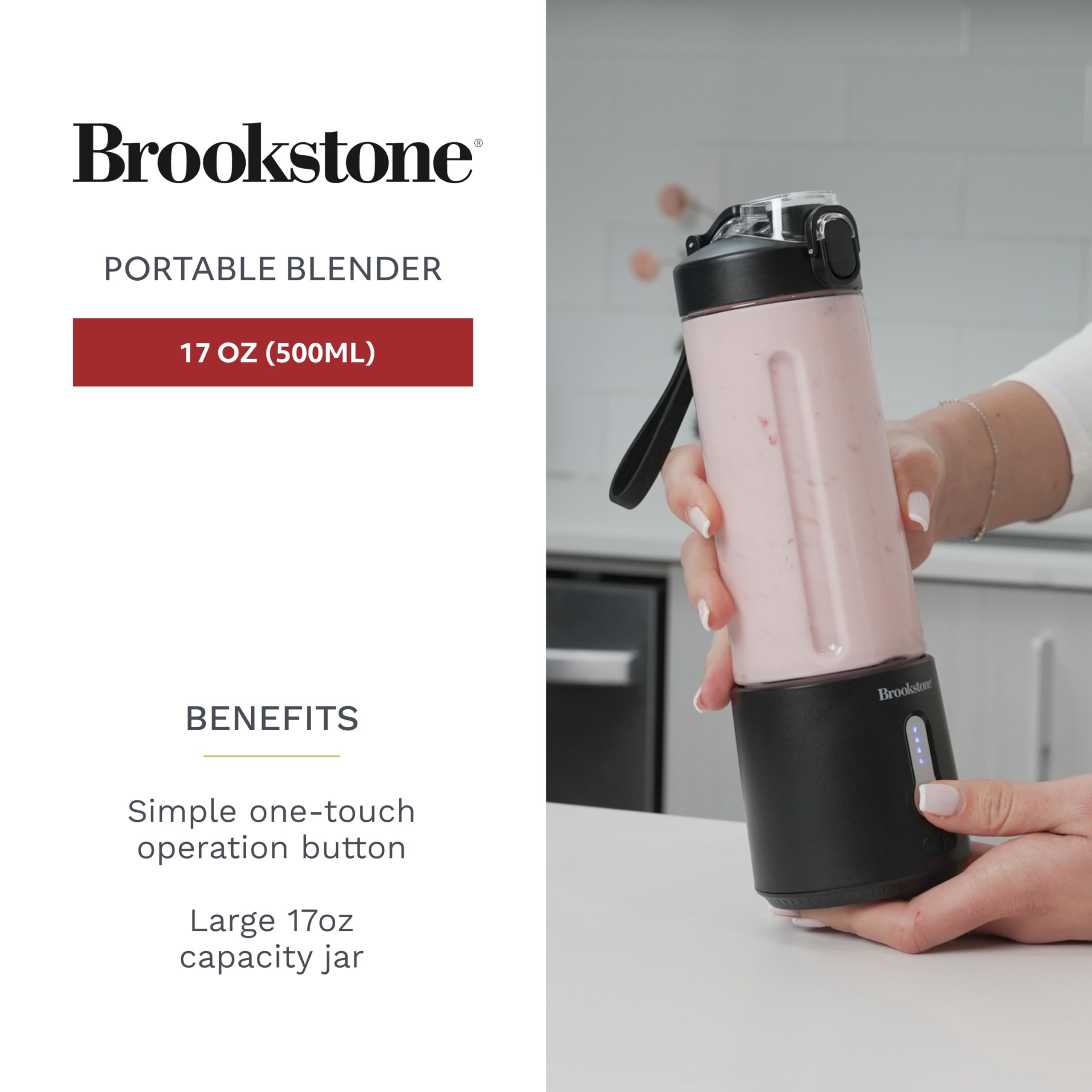 brookstone-500ml-compact-portable-blender-with-additional-lid-bpa-free-for-shake image 3