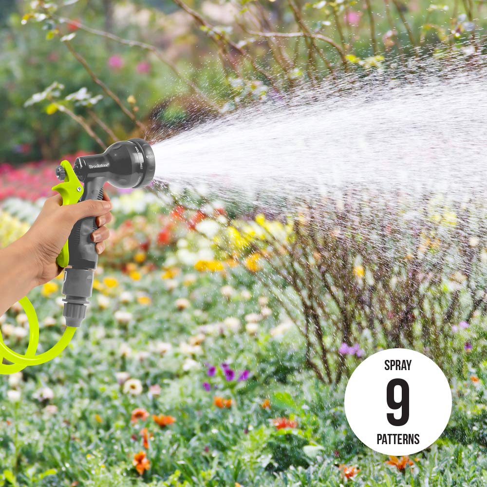 brookstone-25-ft-coil-hose-with-multiple-function-nozzle-9-spray-settings-memory image 5