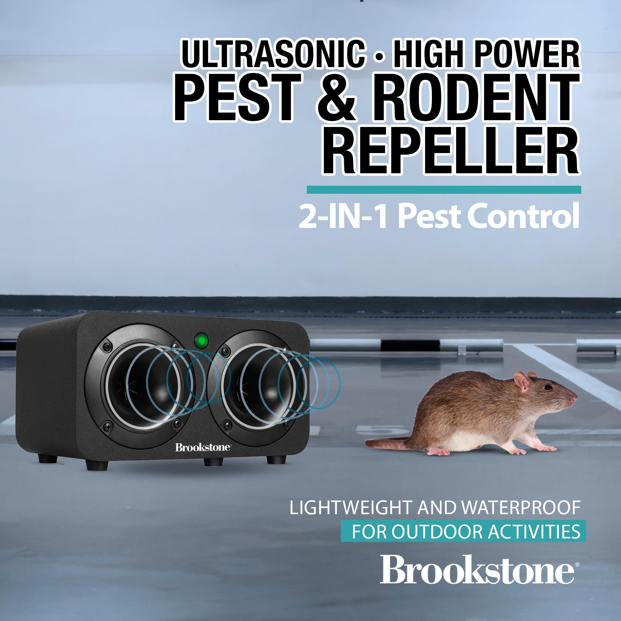 brookstone-ultrasonic-high-frequency-repeller-dual-speaker-technology-6-450-sq-f image 2