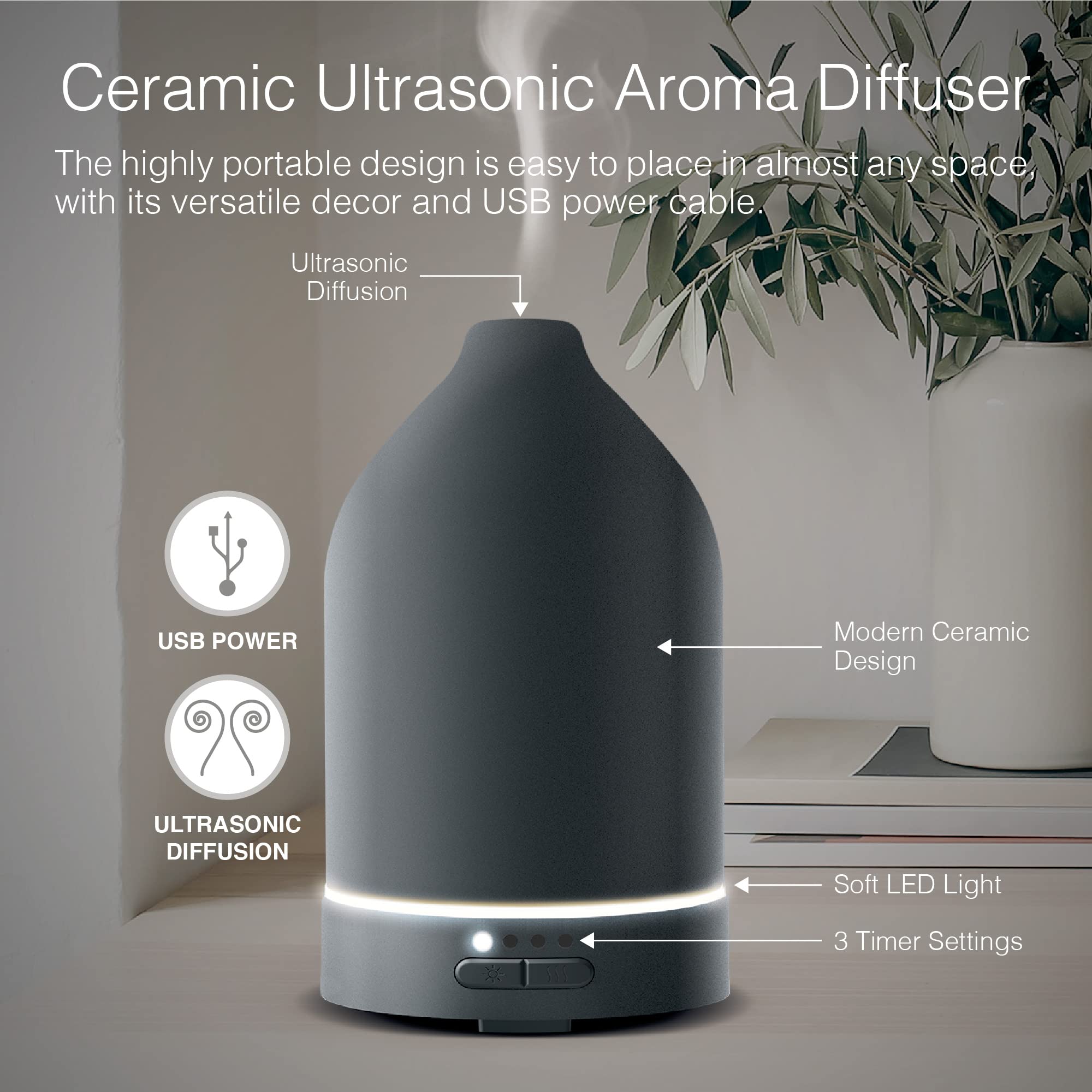 brookstone-essential-oil-ceramic-diffuser-ripple-ultrasonic-aromatherapy-60ml-co image 2