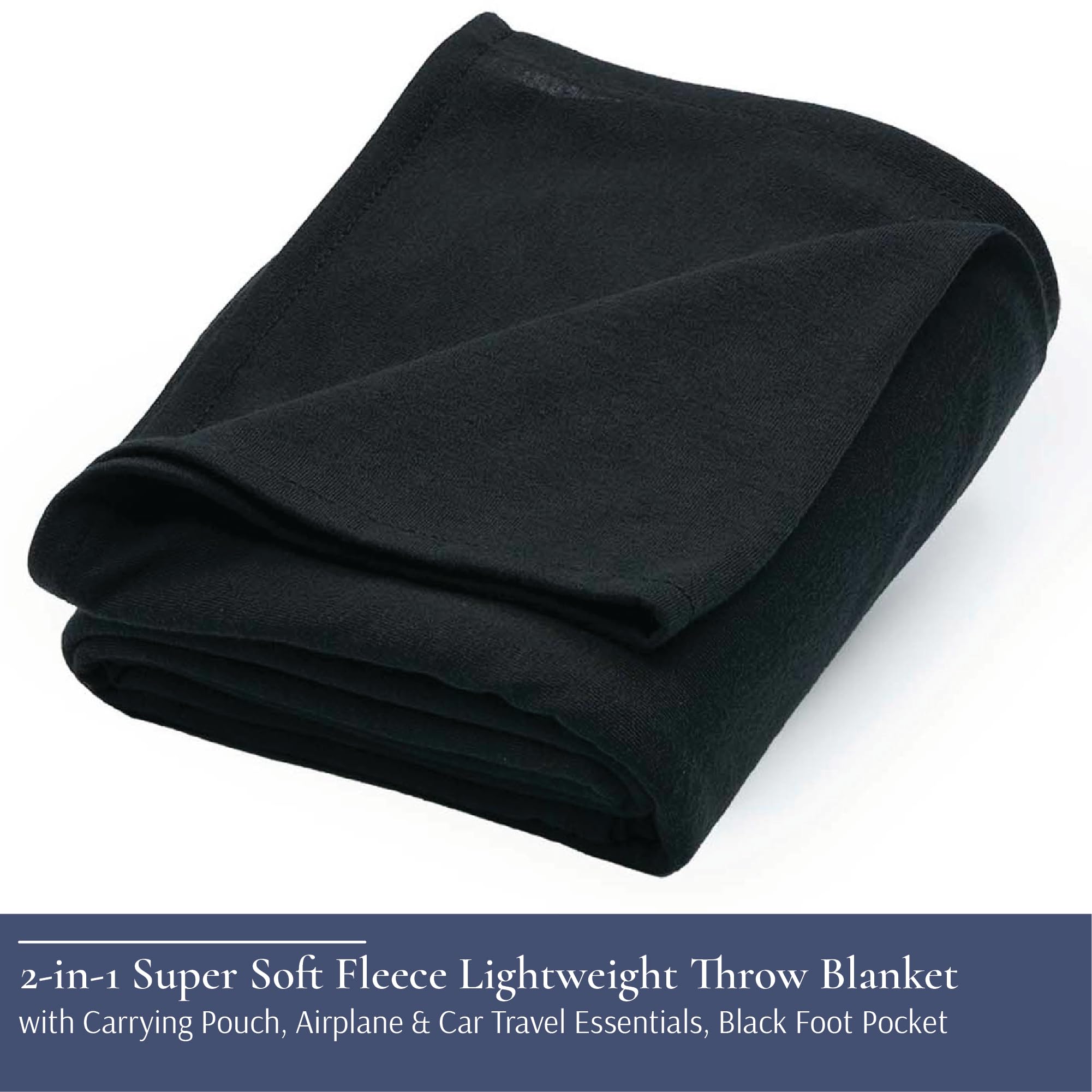 brookstone-travel-blanket-with-foot-pocket-super-soft-fleece-throw-lightweight-c image 5