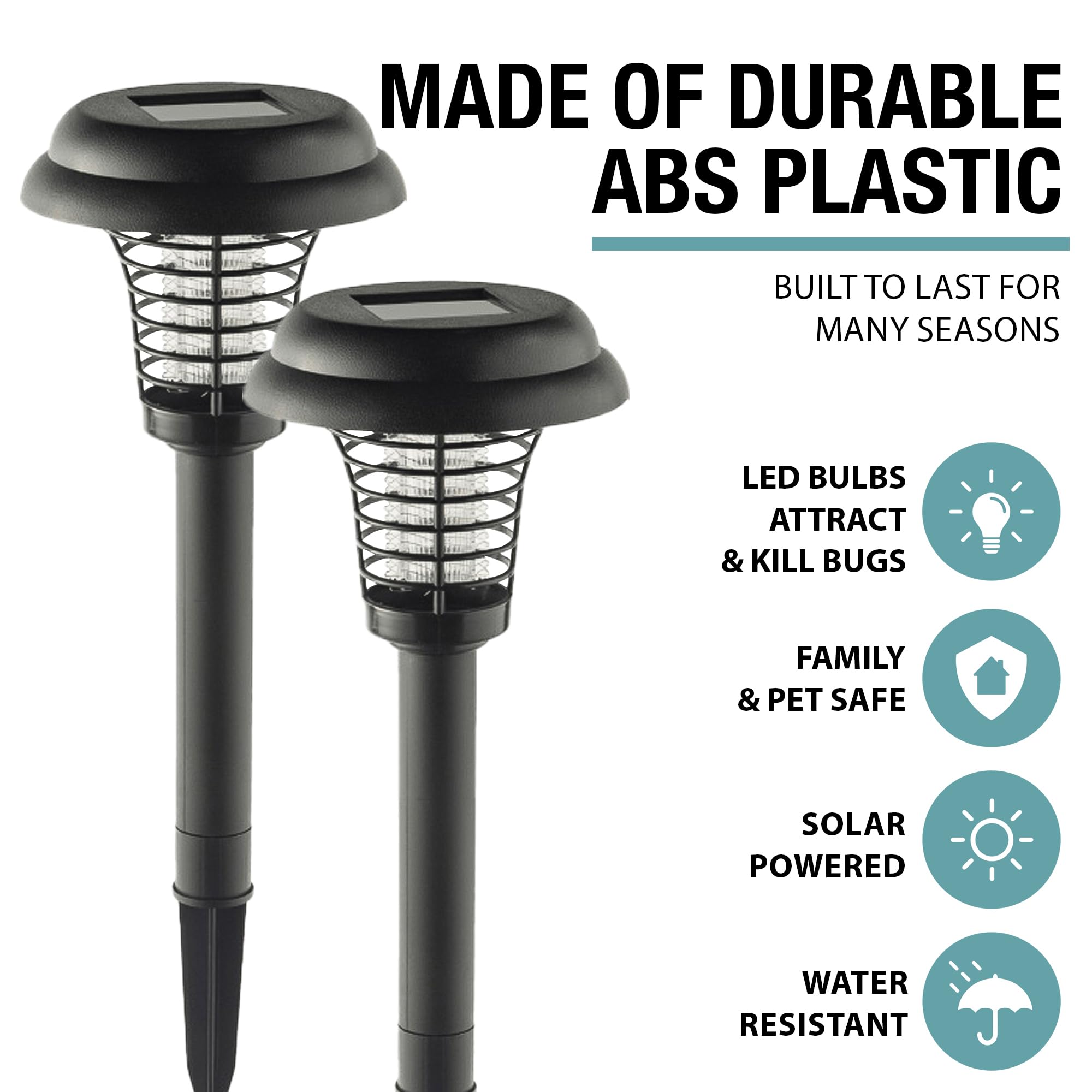 brookstone-solar-powered-bug-zapper-and-pathway-light-2-pack image 5