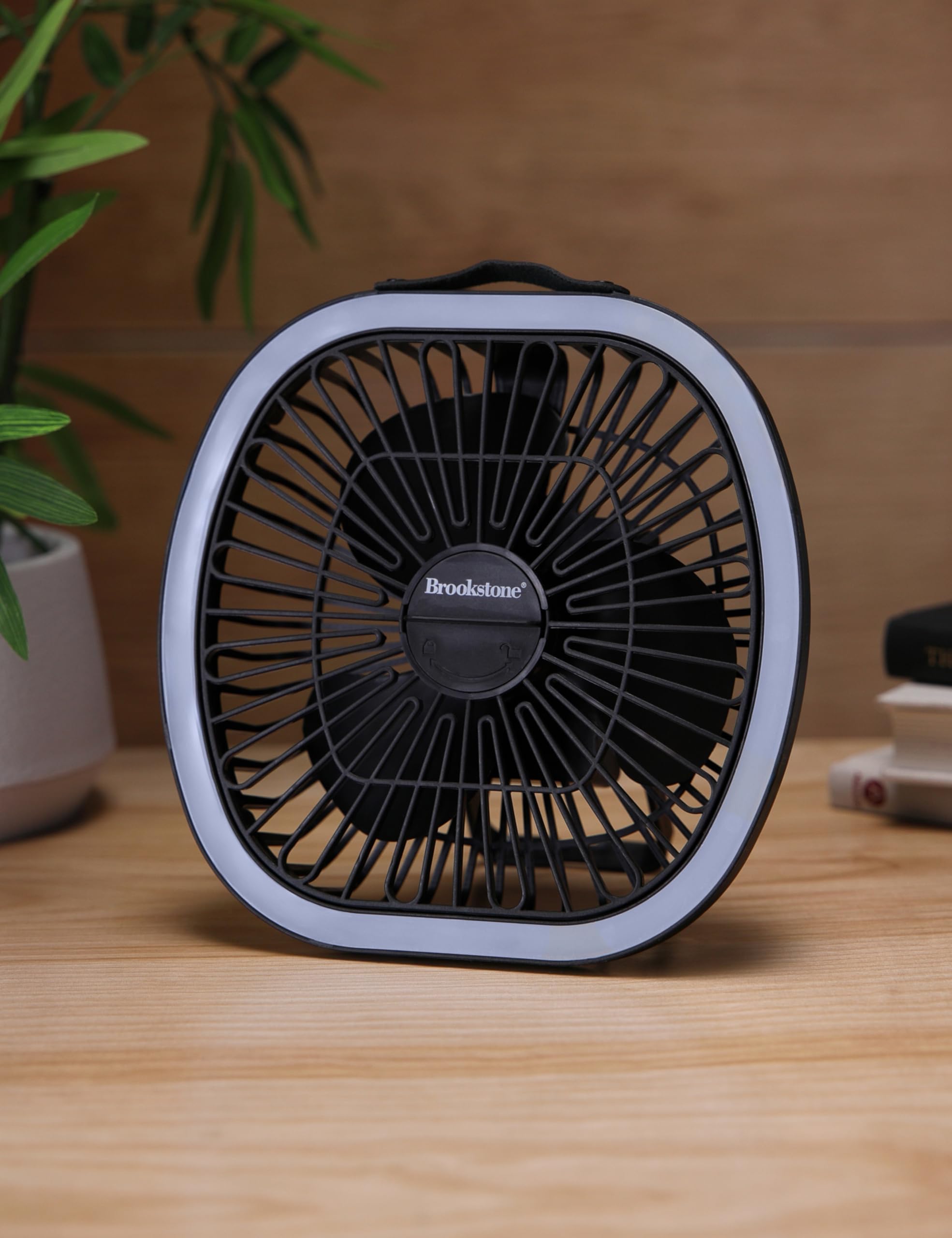 brookstone-rechargeable-aroma-fan-mini-portable-fan-with-aromatherapy-diffuser-a image 3