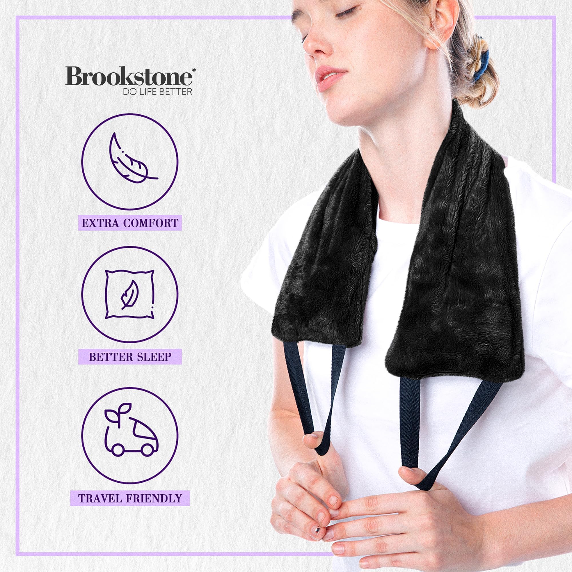 brookstone-thera-spa-heating-pad-cooling-neck-wrap-with-straps-microwave-heating image 5