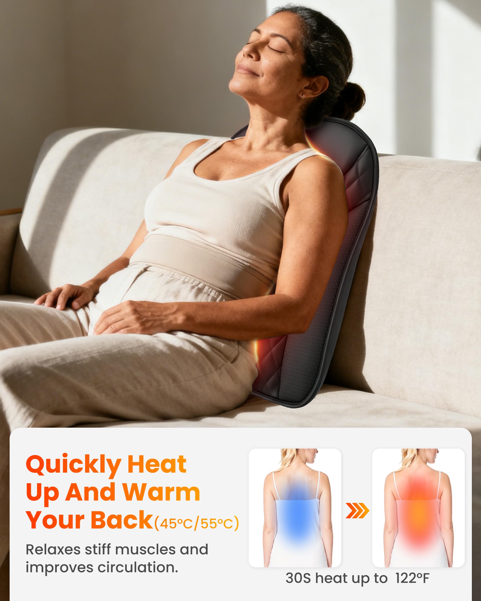 comfier-ultra-slim-shiatsu-back-massager-with-heat-4d-deep-tissue-chair-massager image 5