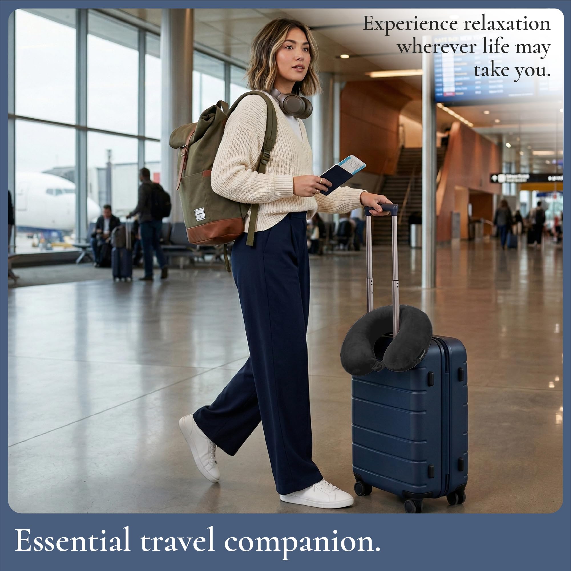 brookstone-travel-neck-pillow-lightweight-u-shaped-memory-foam-pillow-for-airpla image 6