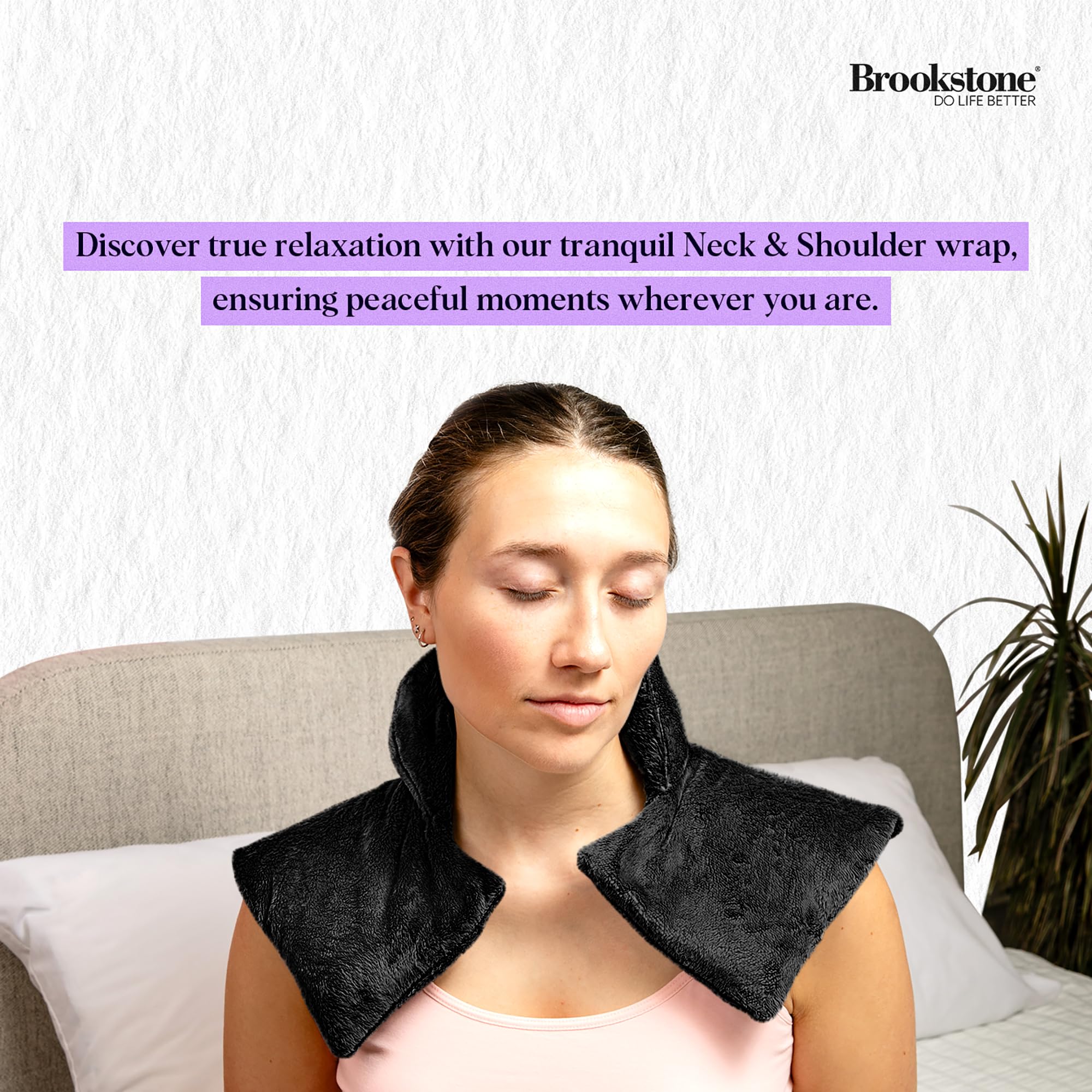 brookstone-thera-spa-cooling-warming-heated-neck-shoulder-wrap-lavender-infused- image 7