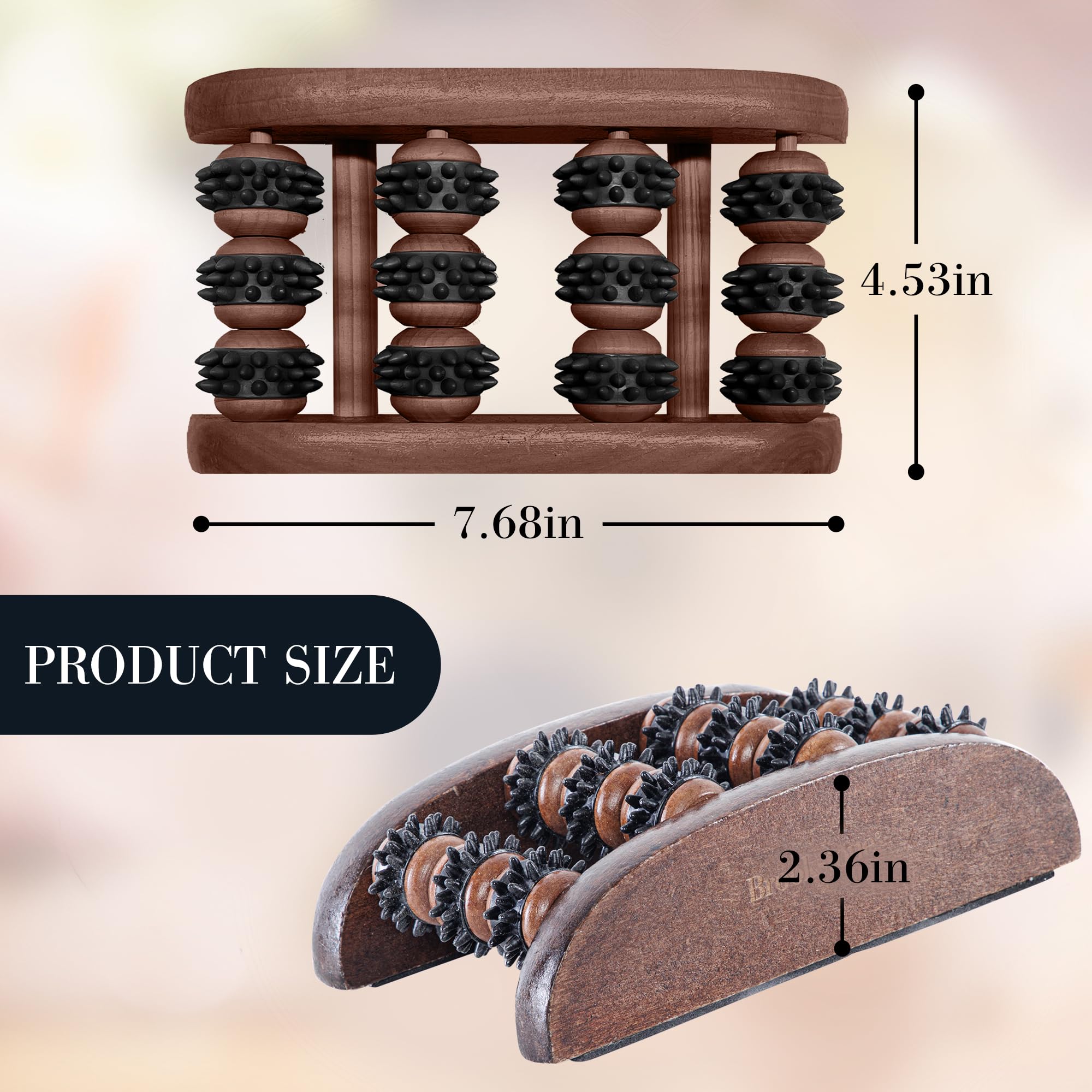 brookstone-wood-foot-roller-massager-for-plantar-fasciitis-relief-handheld-refle image 4