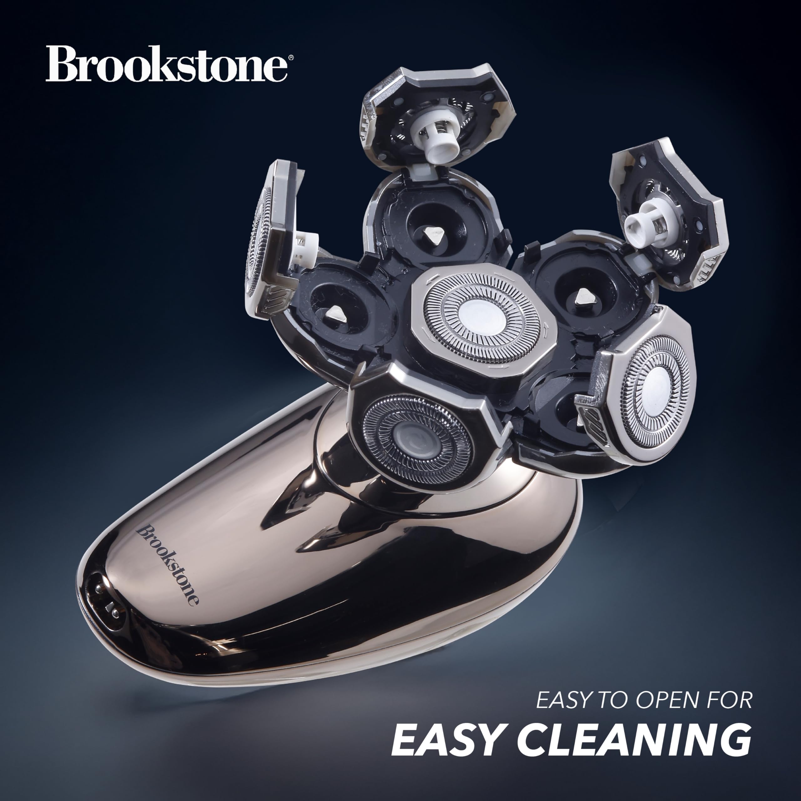 brookstone-6-head-flex-shaver-close-shave-with-pivoting-heads-rechargeable-batte image 4