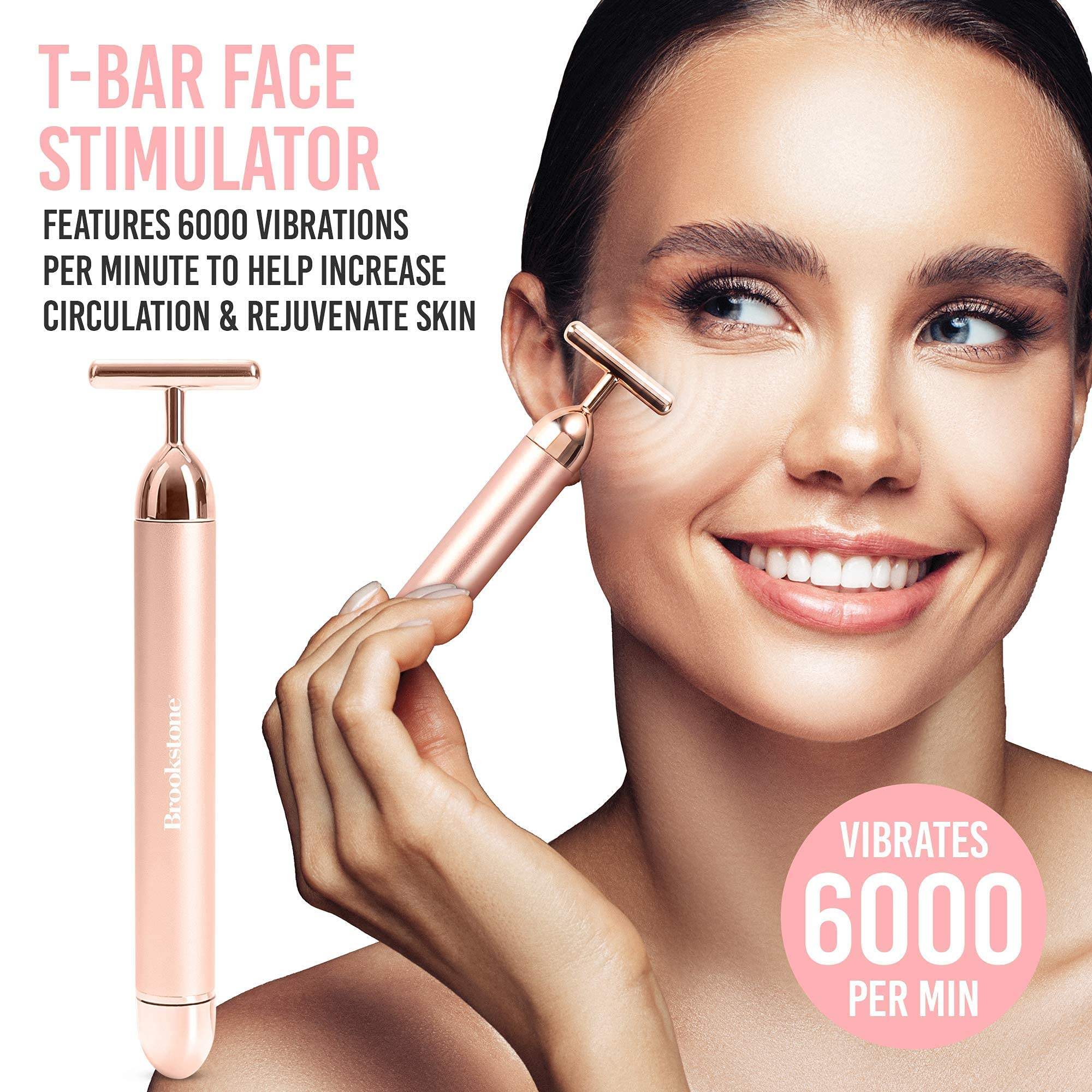 brookstone-3-in-1-rose-gold-facial-skin-care-set-with-cleansing-brush-t-bar-mass image 5