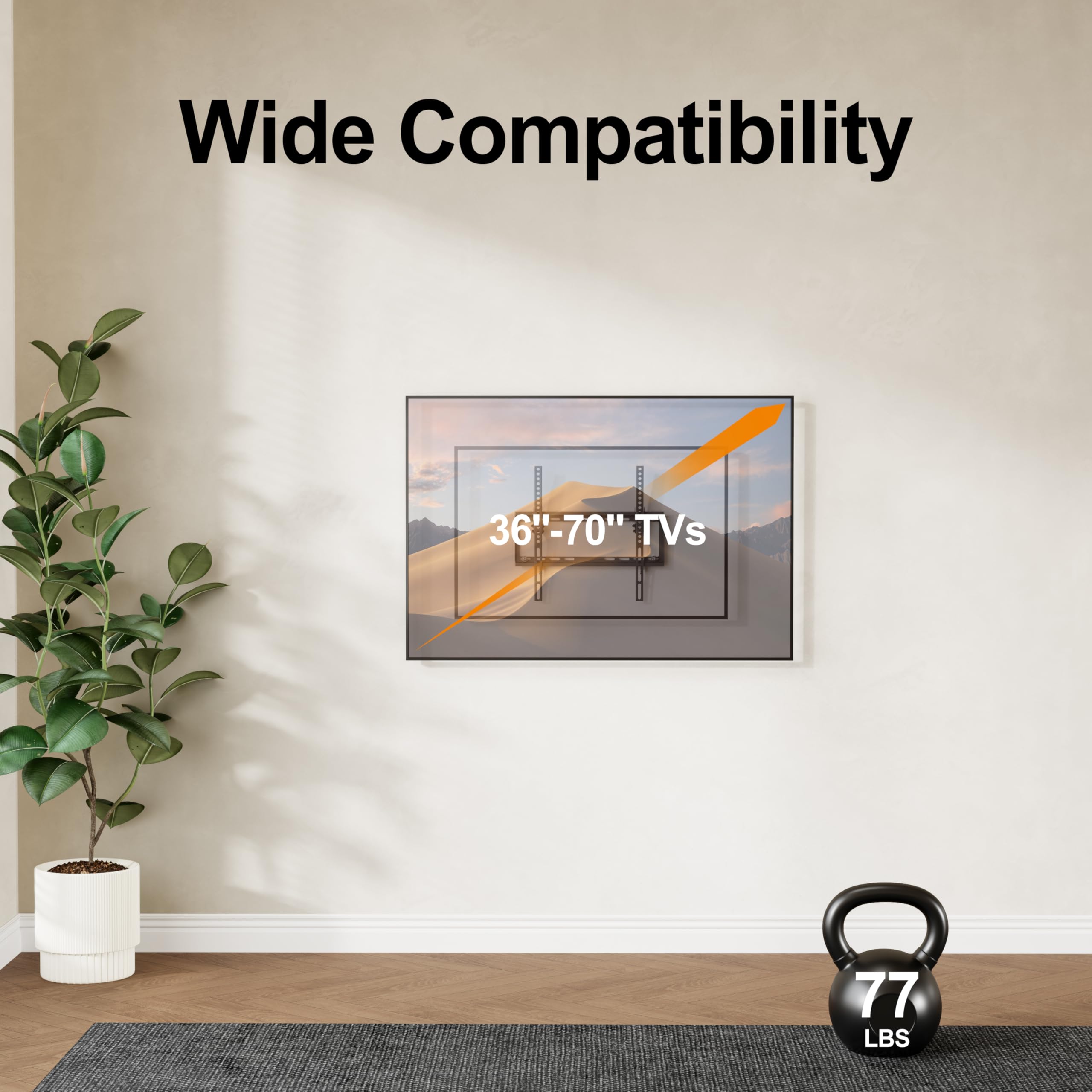 brookstone-tilt-wall-mount-for-36-70-tvs-low-profile-77-lbs-capacity-vesa-200x20 image 7