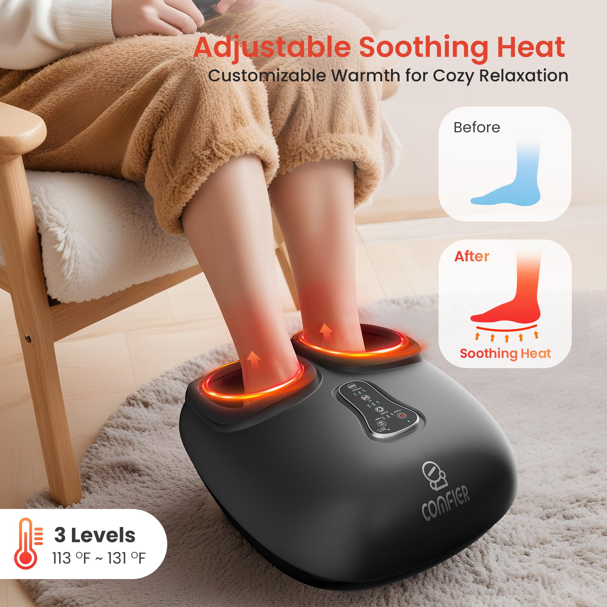 comfier-foot-massager-machine-with-heat-deep-kneading-3-intensities-3-compressio image 6