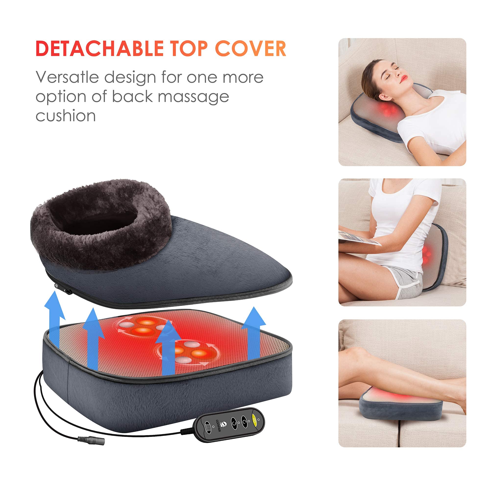 comfier-shiatsu-neck-back-massager-with-heat-and-adjustable-compression-2d-3d-kn image 7