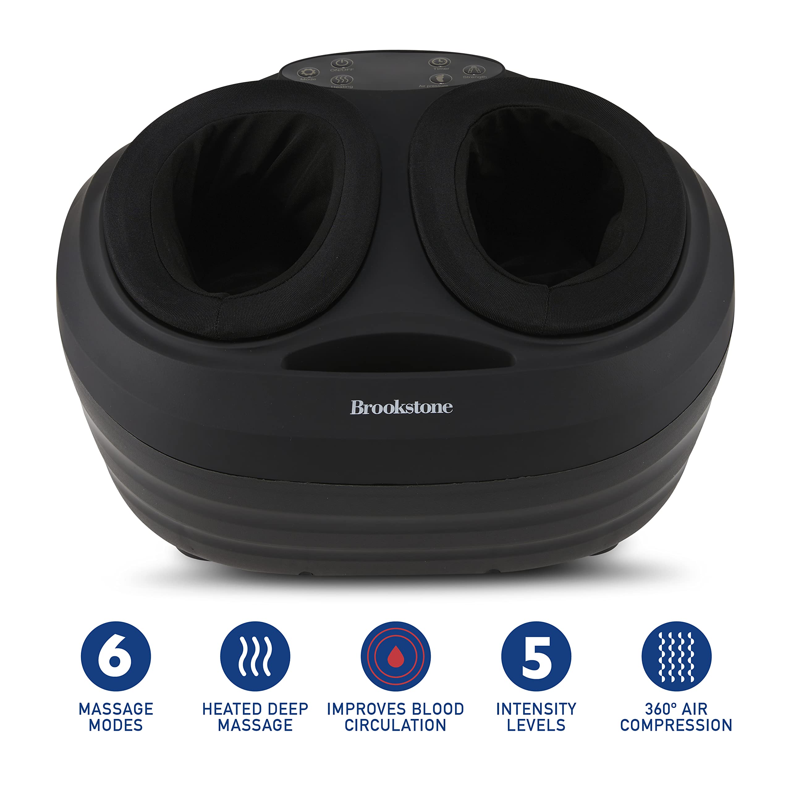 brookstone-shiatsu-foot-massager-with-heat-air-compression-5-modes-adjustable-in image 3