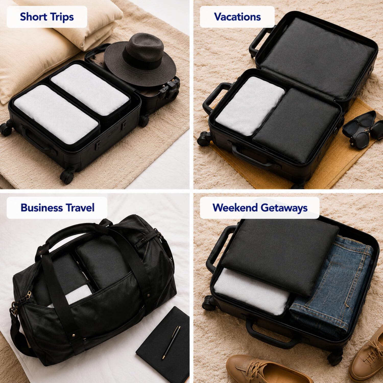 brookstone-6-piece-compression-packing-cubes-tear-resistant-fabric-mesh-panels-s image 3