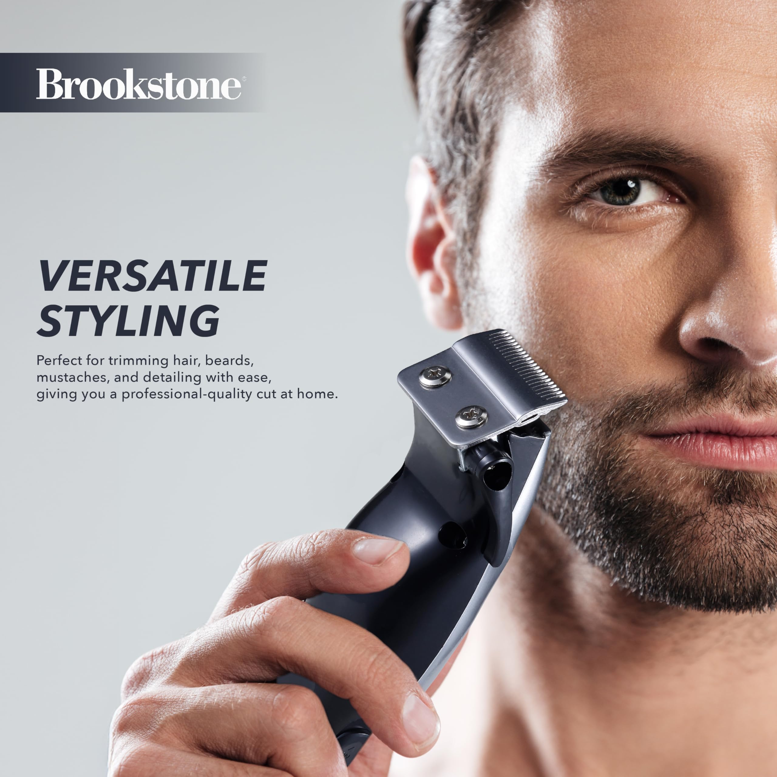 brookstone-metallic-cordless-t-blade-hair-clipping-set-precision-cutting-with-re image 6
