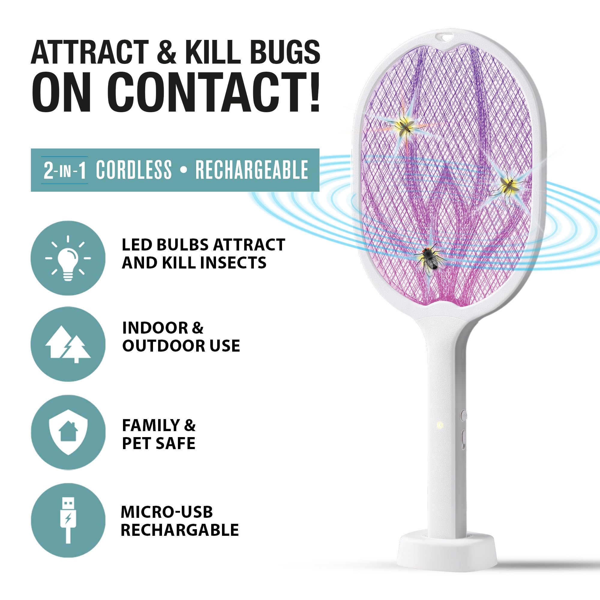 brookstone-cordless-rechargeable-electric-bug-zapper image 6