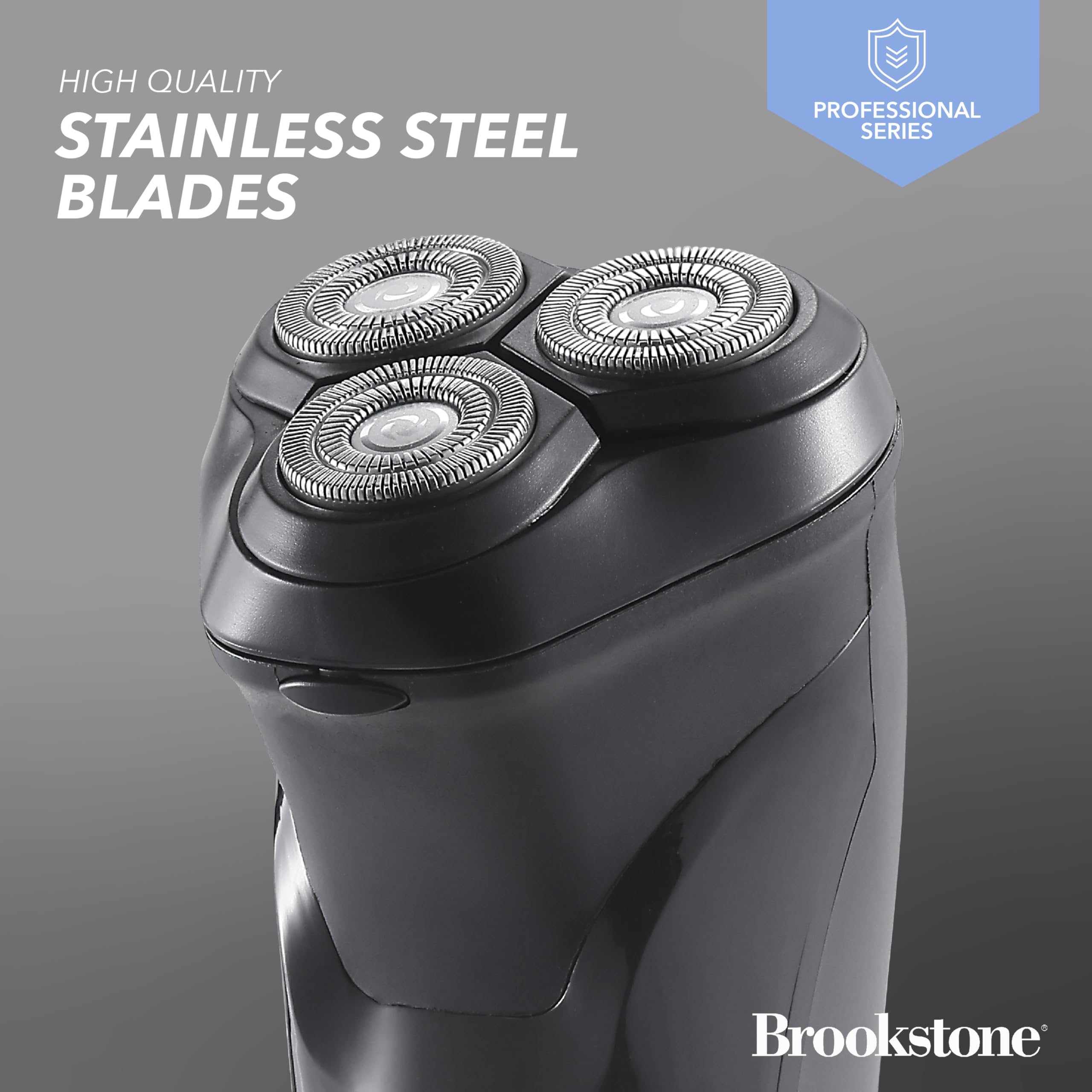 brookstone-3-head-flex-rotary-shaver-pivoting-heads-rechargeable-wet-dry-waterpr image 3