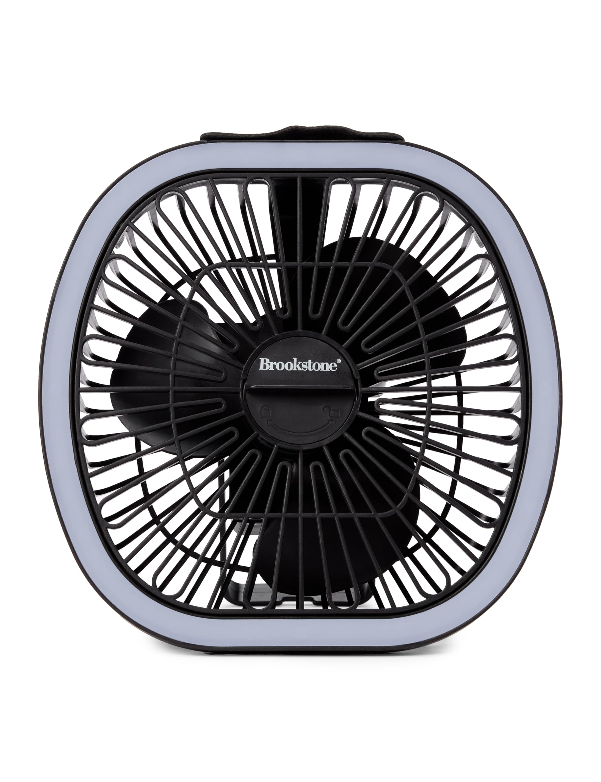 brookstone-rechargeable-aroma-fan-mini-portable-fan-with-aromatherapy-diffuser-a image 1