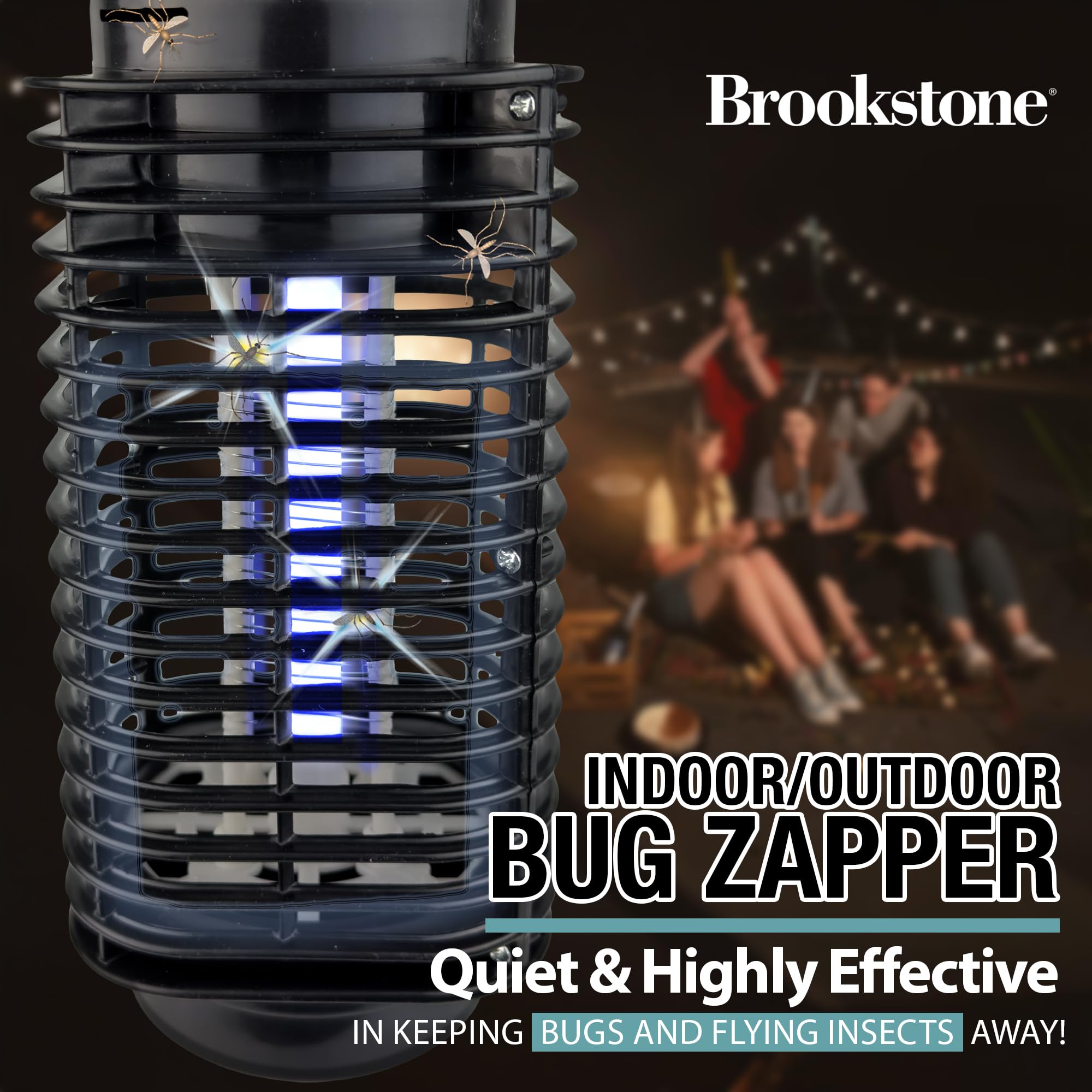 brookstone-indoor-outdoor-bug-zapper-1800v-power-grid image 2