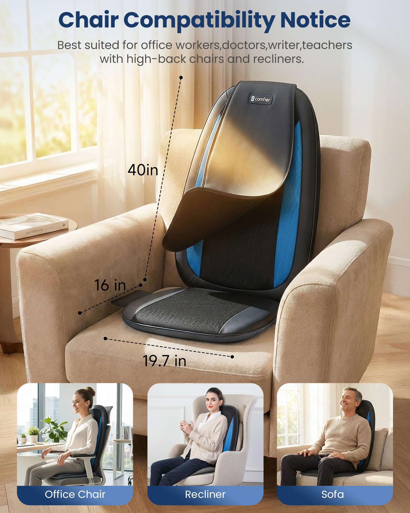 comfier-shiatsu-back-massager-with-heat-deep-tissue-kneading-massage-seat-cushio image 8