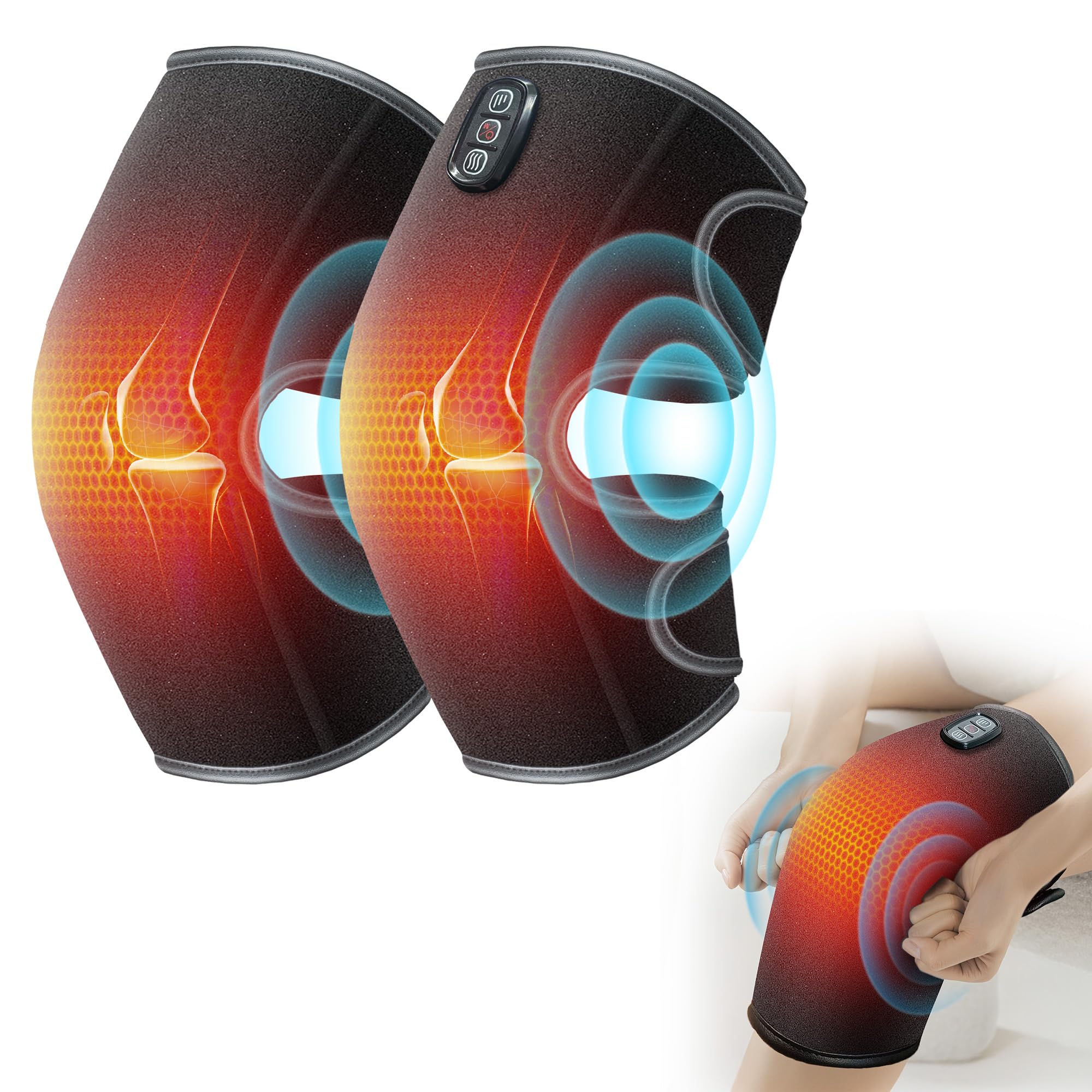 comfier-heated-knee-massager-with-vibration-graphene-heating-5-modes-adjustable- image 1
