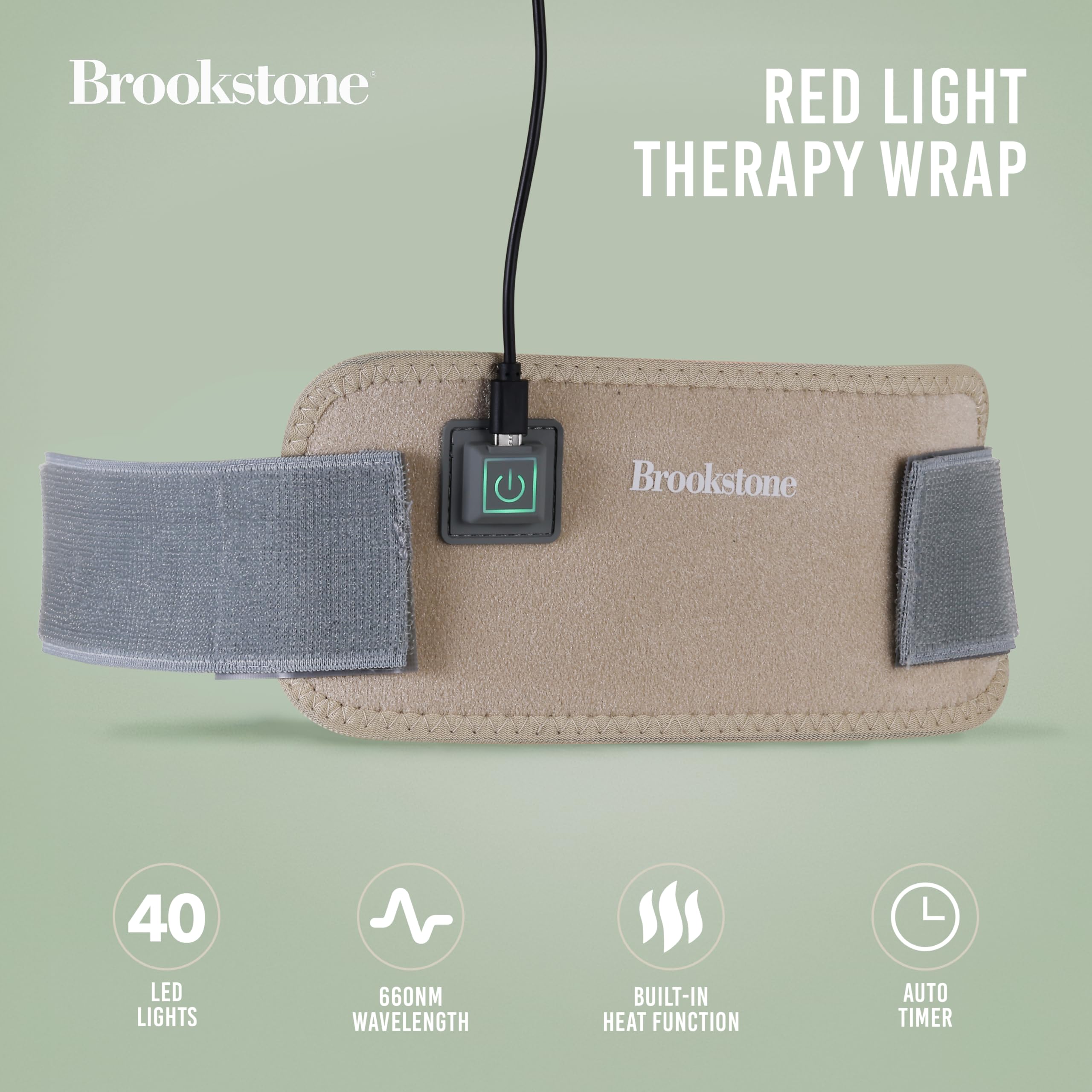 brookstone-40-lights-therapy-wrap-infrared-red-light-pain-relief-pad-cordless-re image 2
