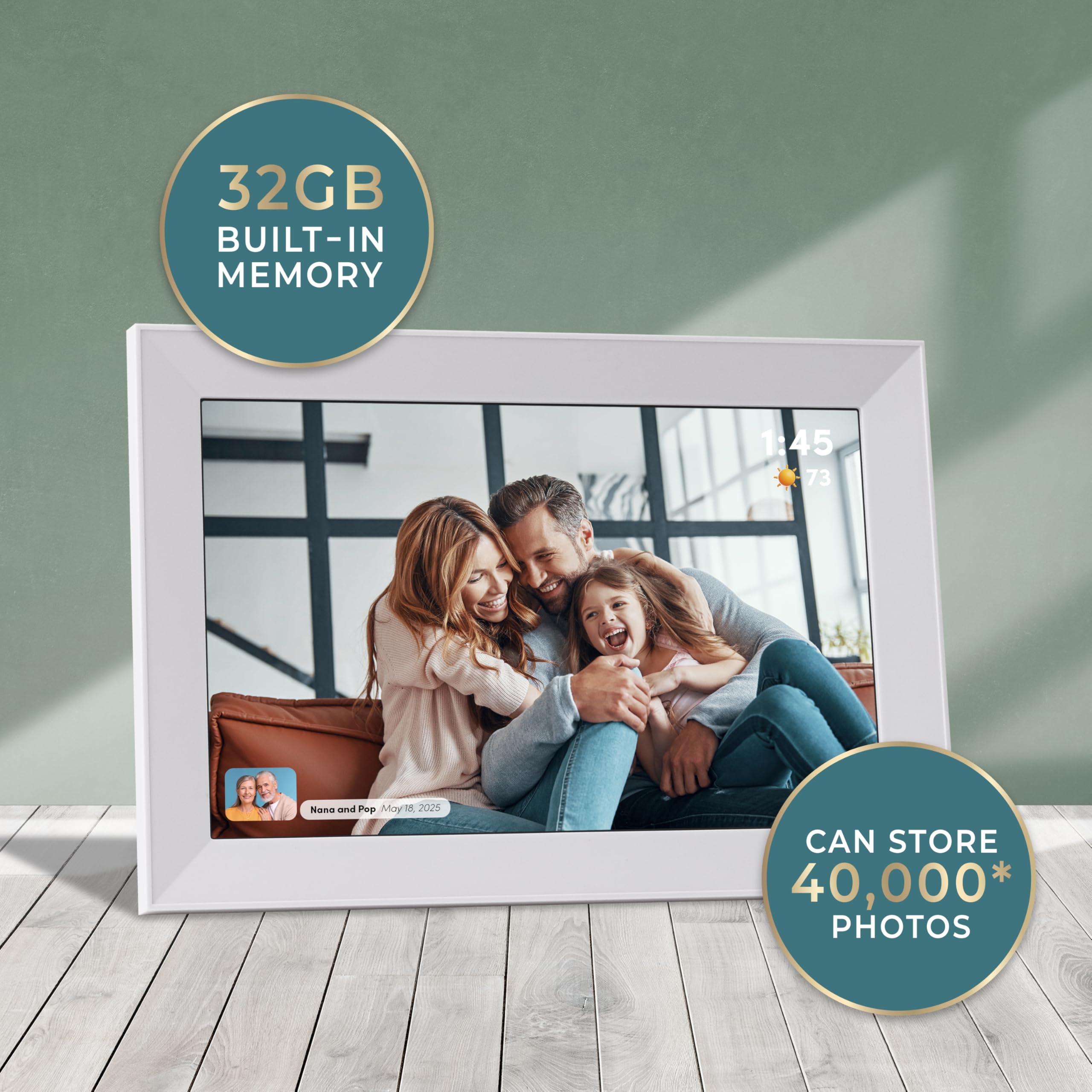 brookstone-10-inch-wi-fi-digital-picture-frame-with-touchscreen-and-32gb-storage image 3