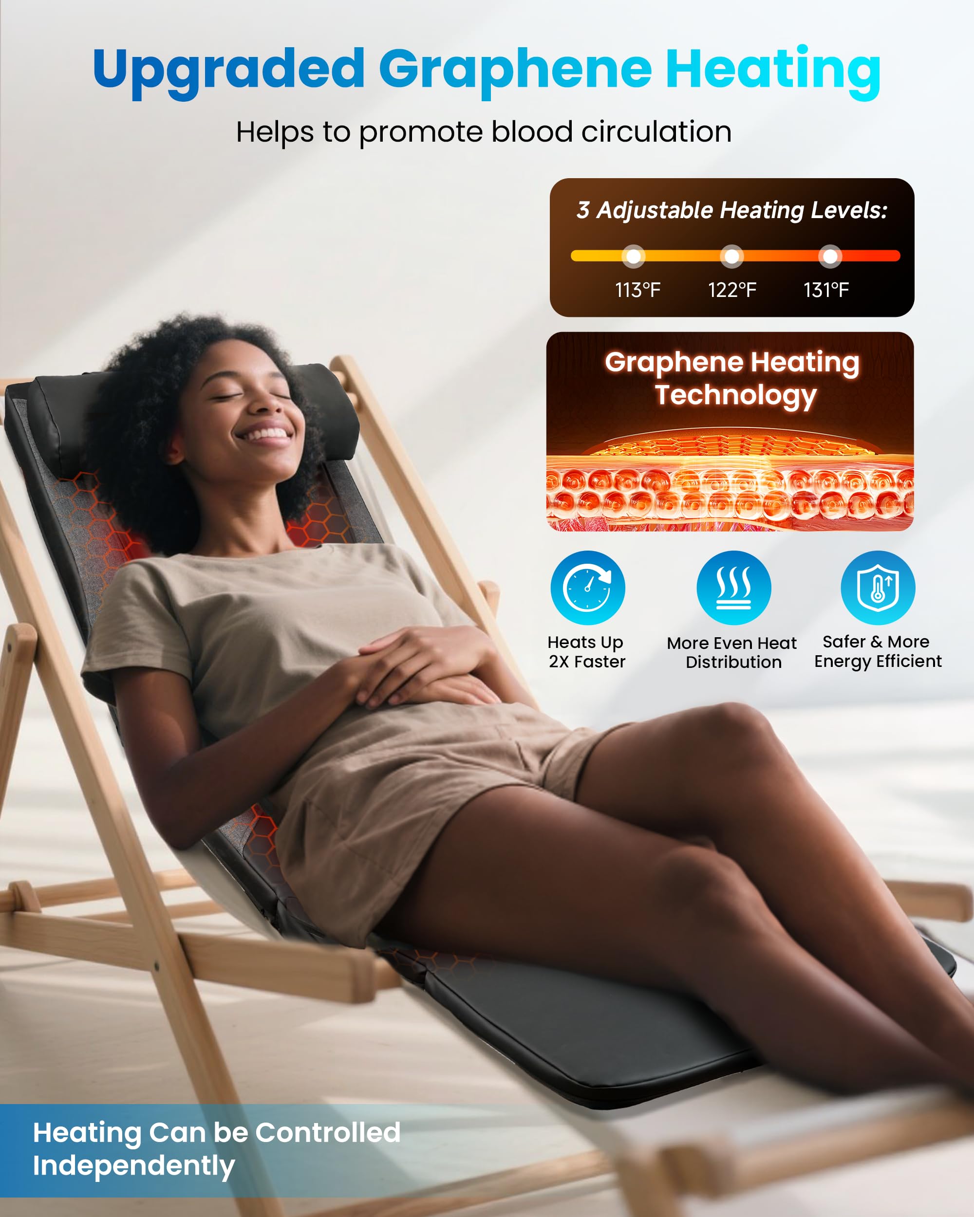 comfier-fsa-shiatsu-full-body-massage-mat-with-heat-hsa-eligible-graphene-heatin image 4