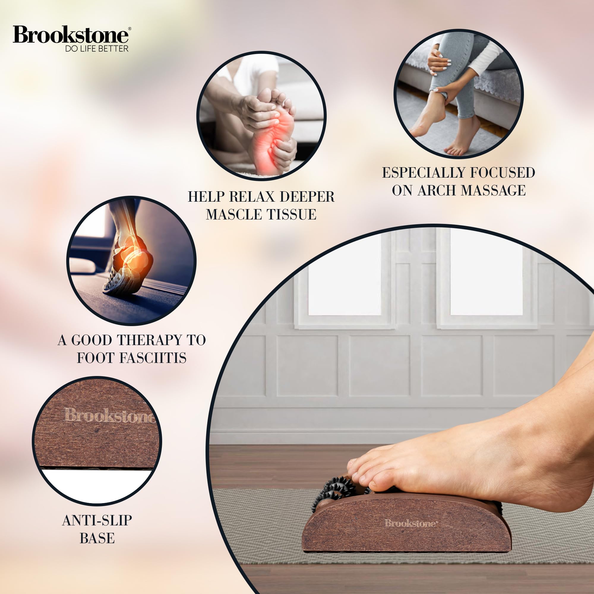 brookstone-wood-foot-roller-massager-for-plantar-fasciitis-relief-handheld-refle image 7
