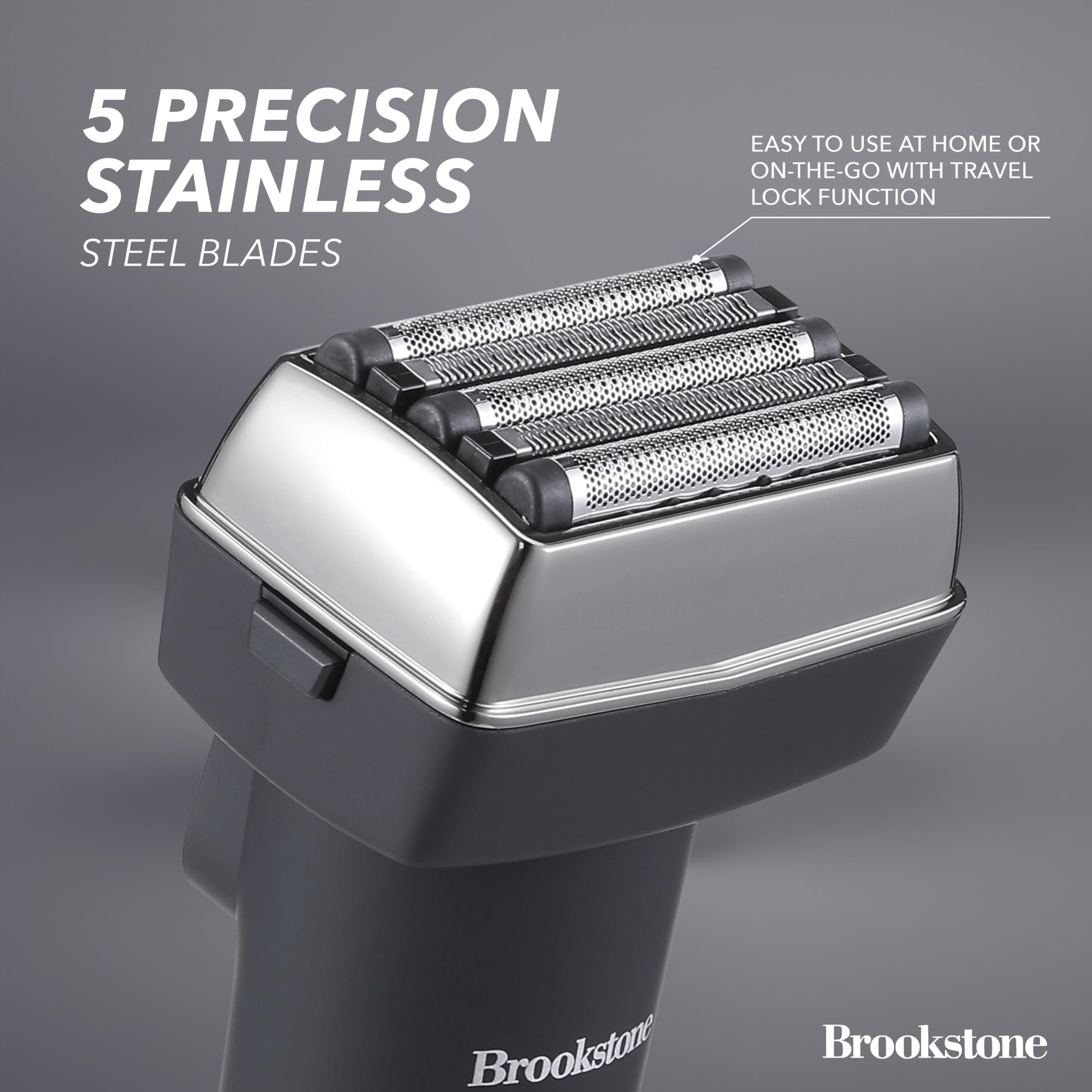 brookstone-foil-shaver-rechargeable-electric-razor-compact-and-travel-friendly-i image 3