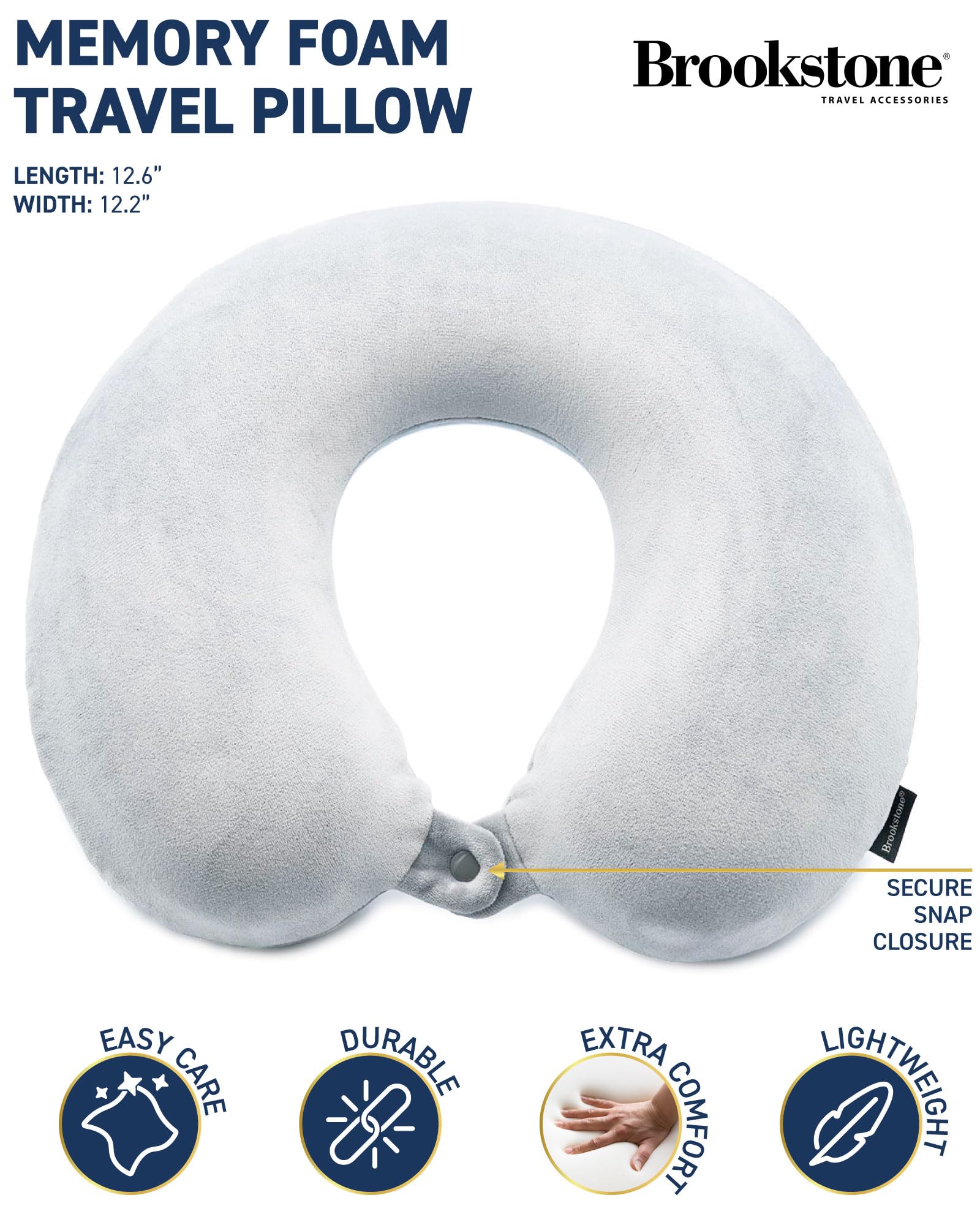brookstone-travel-neck-pillow-lightweight-fleece-casing-extra-comfort-memory-foa image 2