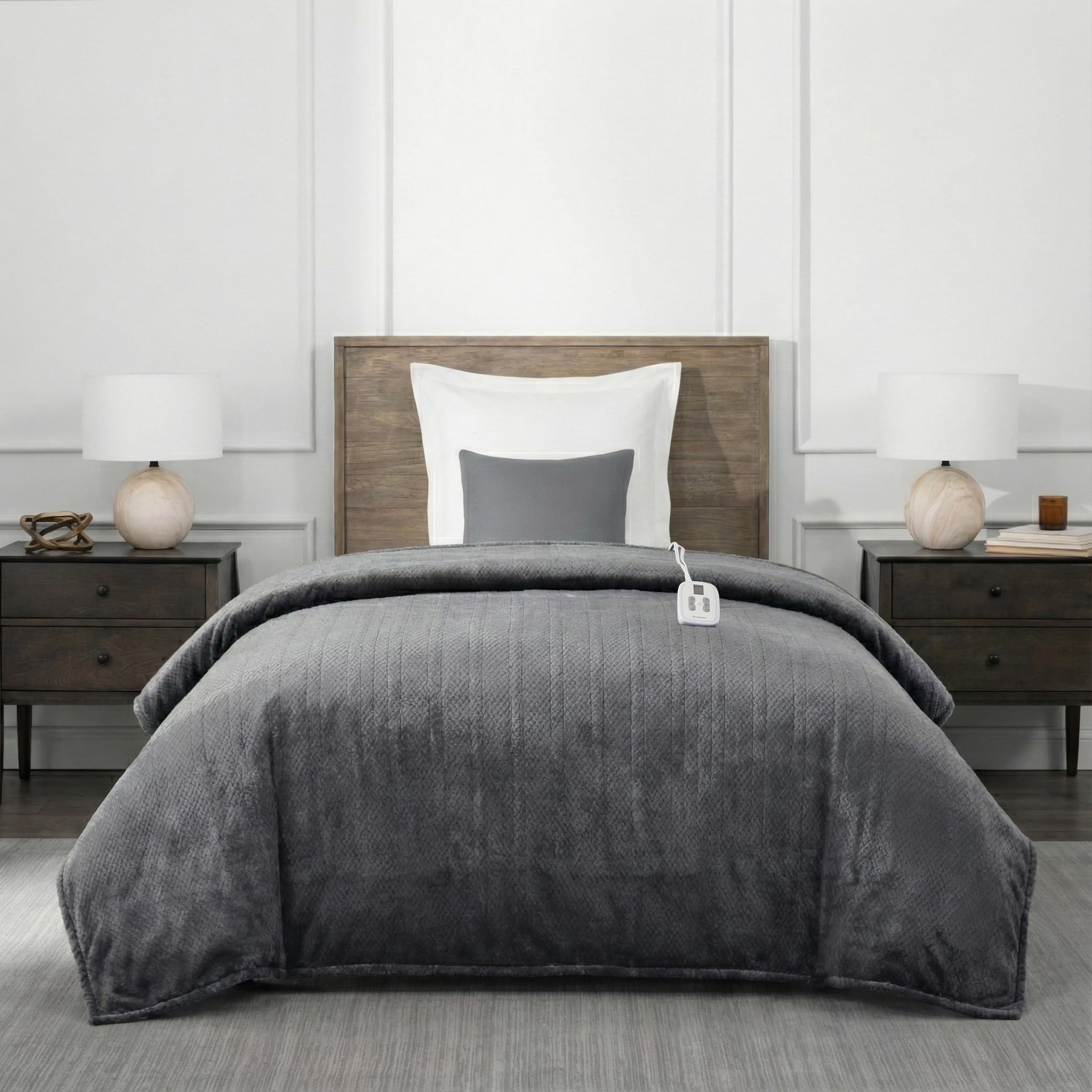 brookstone-electric-heated-comfort-plush-herringbone-blanket-with-10-heat-settin image 8