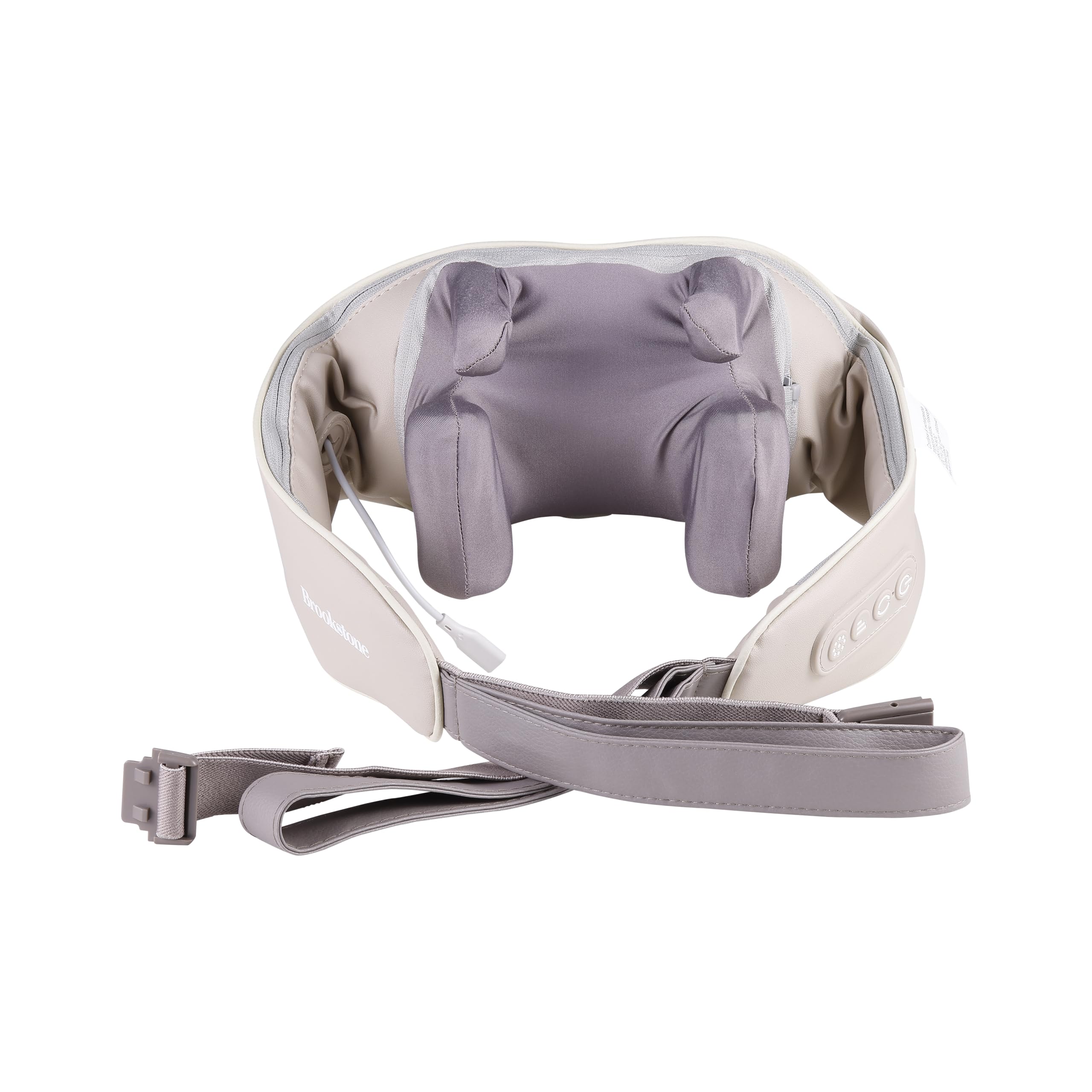 brookstone-cordless-trapezius-shiatsu-massager-with-heat-deep-kneading-neck-shou image 1