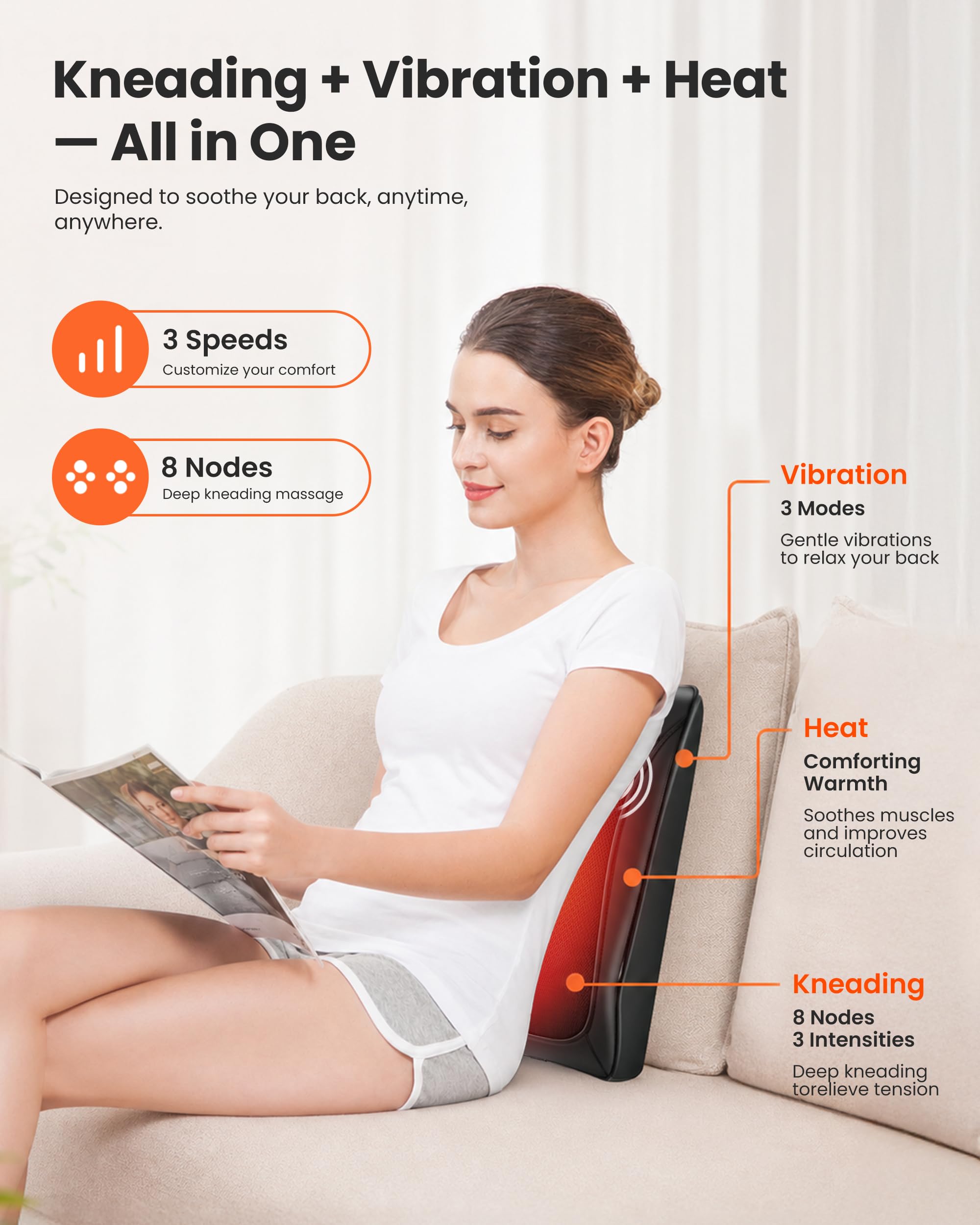 comfier-shiatsu-back-massager-with-heat-8-node-deep-tissue-massage-pillow-for-ch image 2