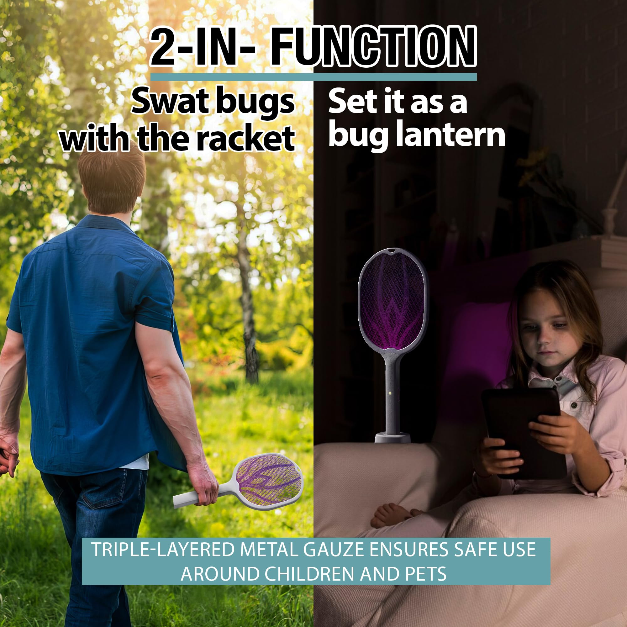 brookstone-cordless-rechargeable-electric-bug-zapper image 3