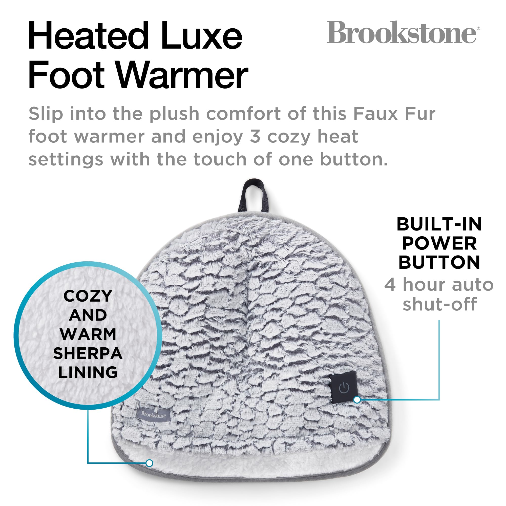 brookstone-electric-foot-warmer-with-4-heat-settings-sherpa-lined-4-hour-auto-of image 2
