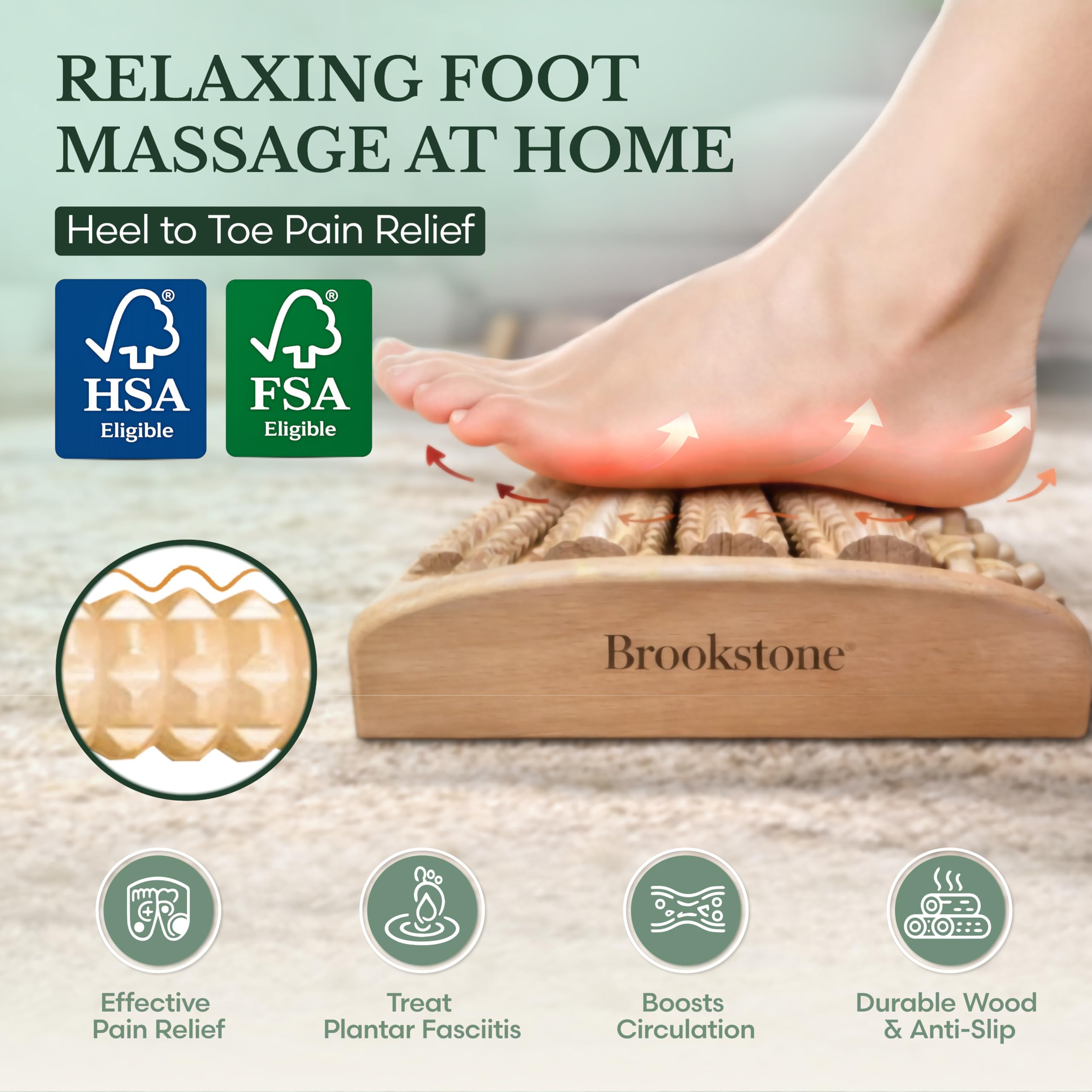 brookstone-wooden-foot-roller-massager-for-plantar-fasciitis-neuropathy-relief-m image 2