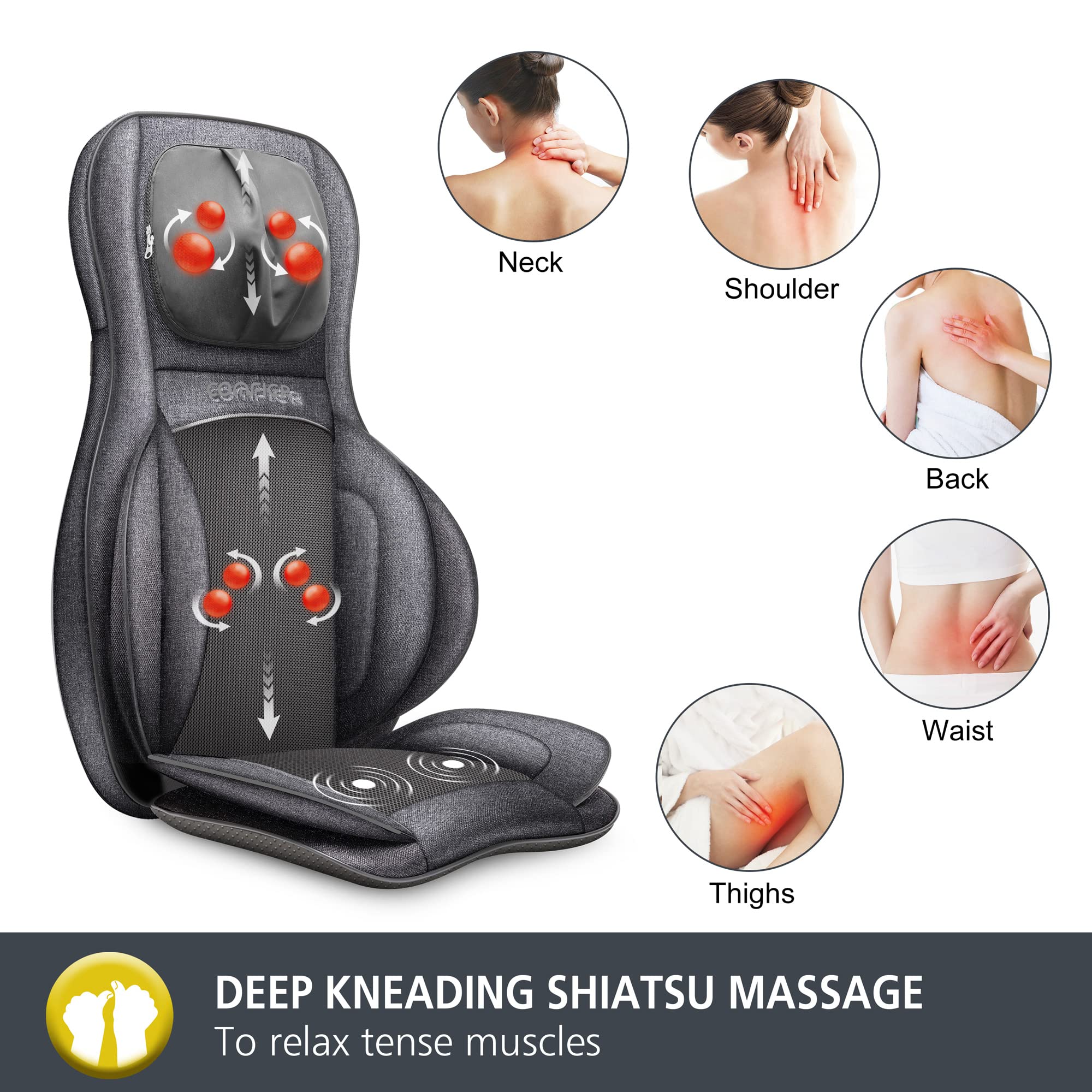 comfier-2d-3d-shiatsu-neck-back-massager-with-heat-compression-vibration-full-bo image 2