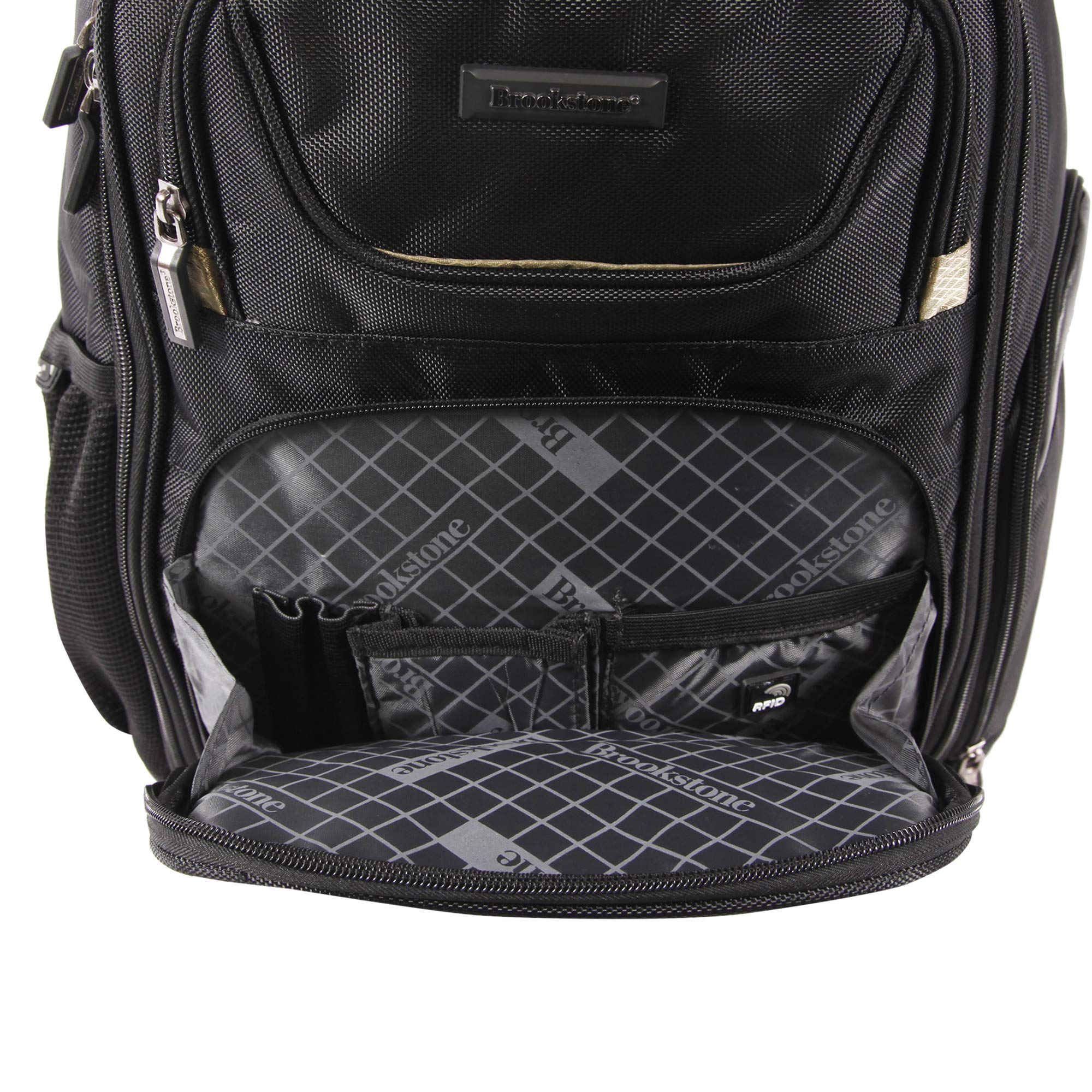 brookstone-hayes-laptop-backpack-black-gold-18-inch image 5