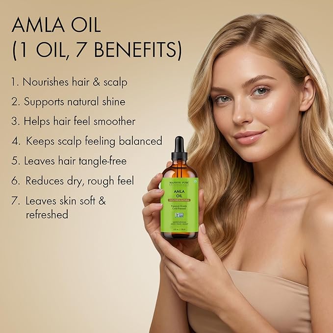 majestic-pure-amla-oil-4-oz-118-ml-cold-pressed-carrier-oil-with-dropper-for-hai image 5