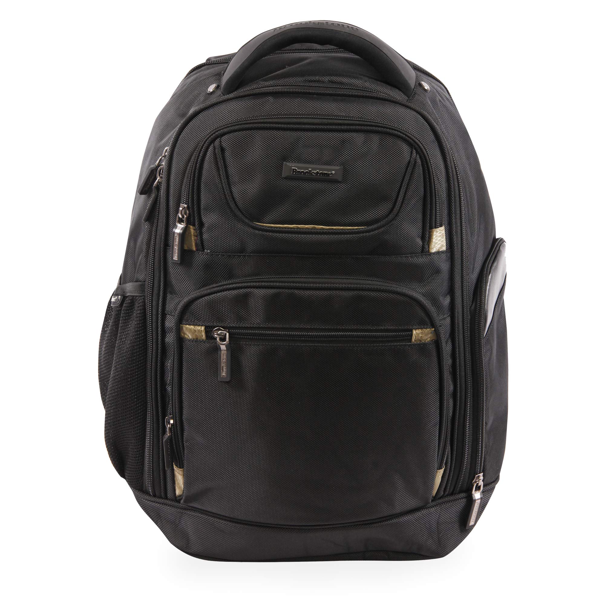 brookstone-hayes-laptop-backpack-black-gold-18-inch image 1