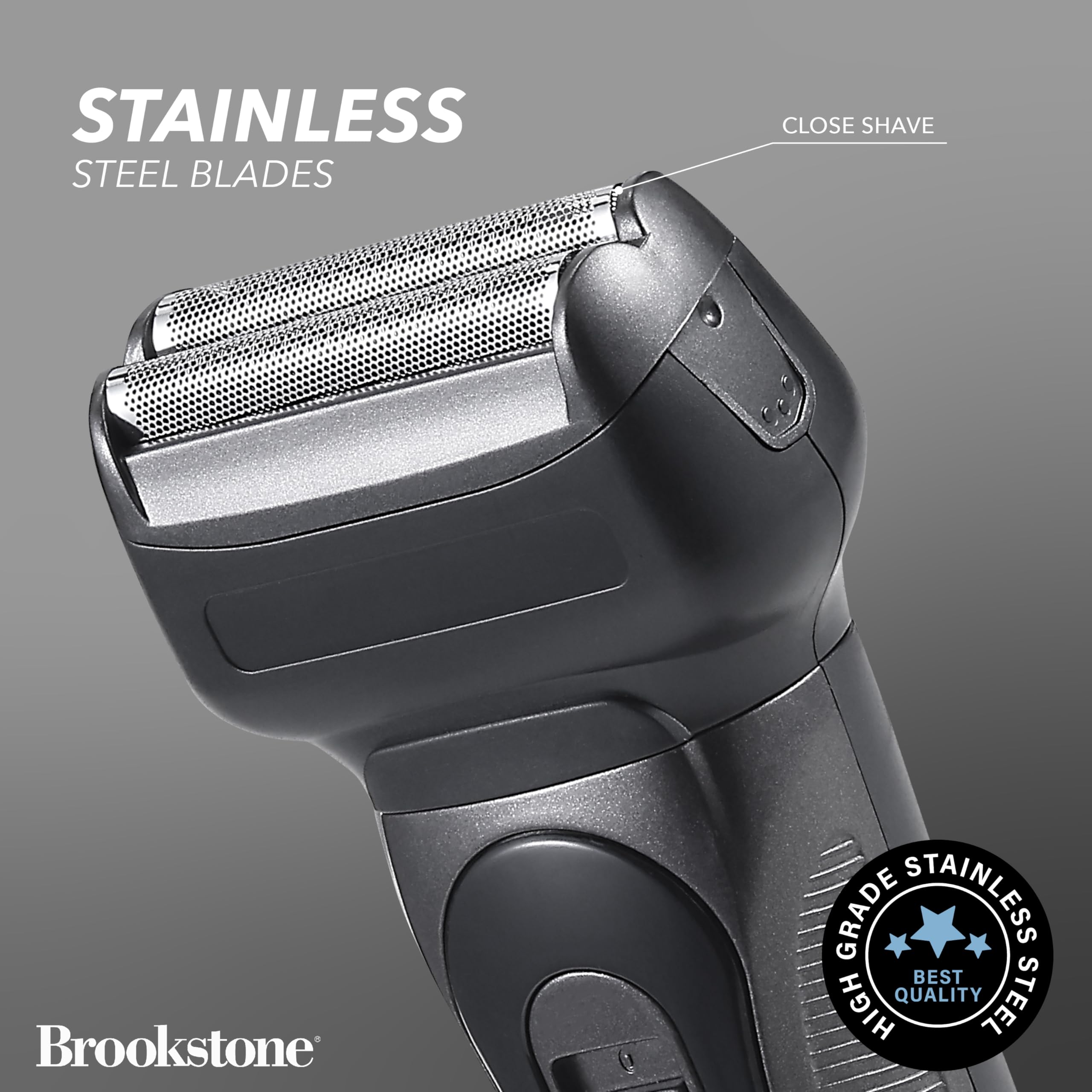brookstone-electric-razor-for-men-dual-head-foil-shaver-precision-blades-cordles image 3