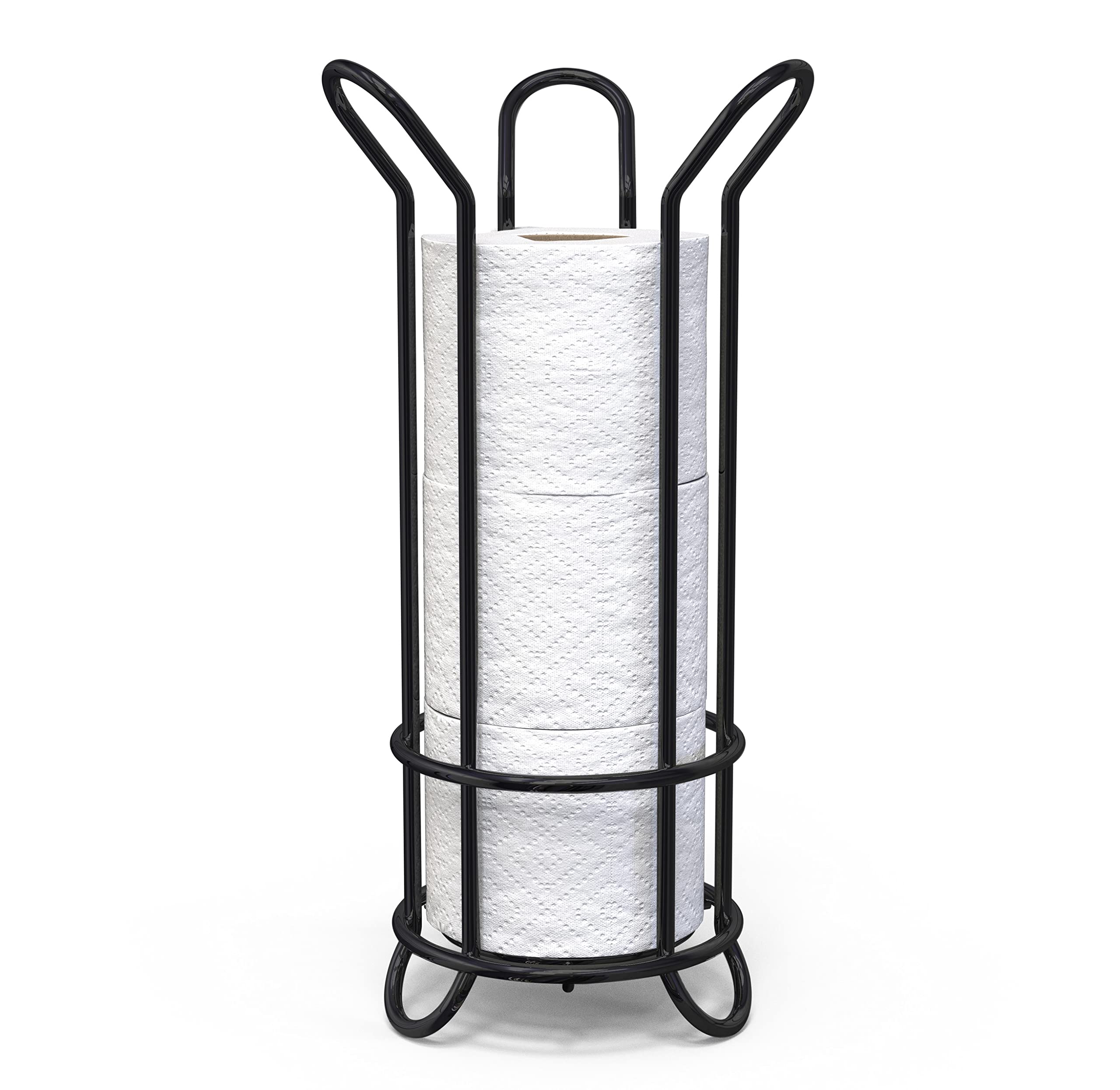 brookstone-rose-gold-freestanding-toilet-paper-holder-holds-3-xl-mega-rolls-no-a image 7